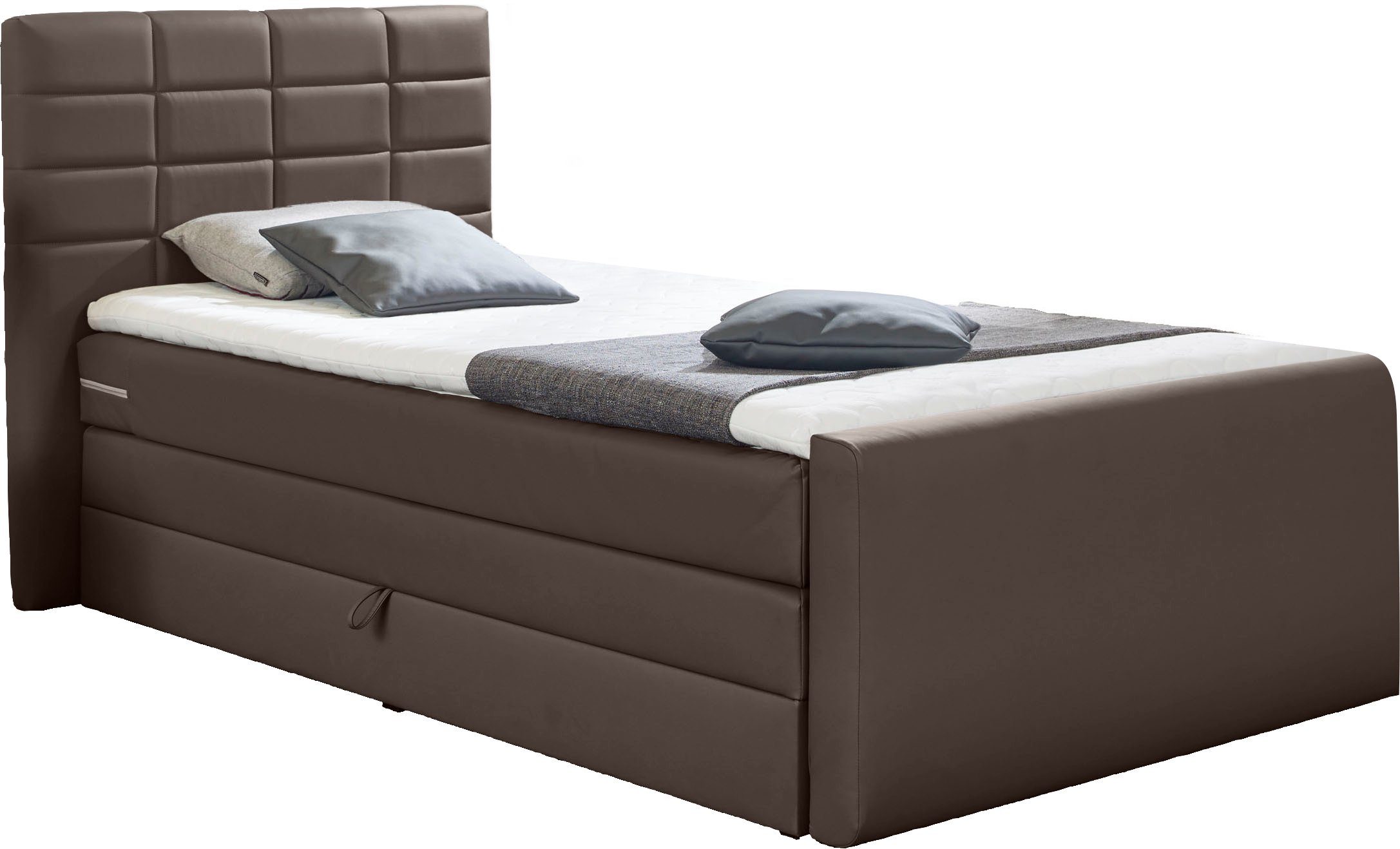 INOSIGN Boxspringbett Lethbridge, inkl. Bettkasten und Topper, zwei Matratzenarten in H2