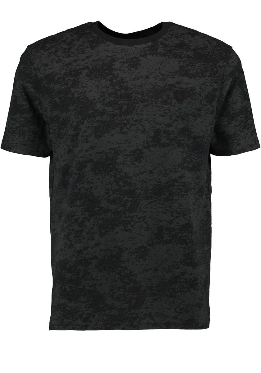 OS-Trachten T-Shirt Turwe Herren Kurzarmshirt mit "TC"-Lederemblem auf der Brust schwarz