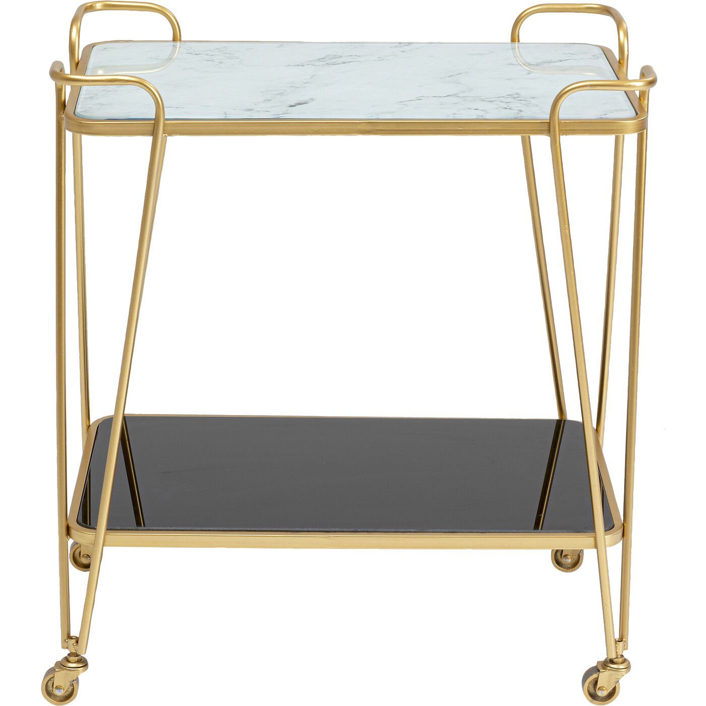 Kare Design Servierwagen West Coast, Marmoroptik, 68x60x37 cm