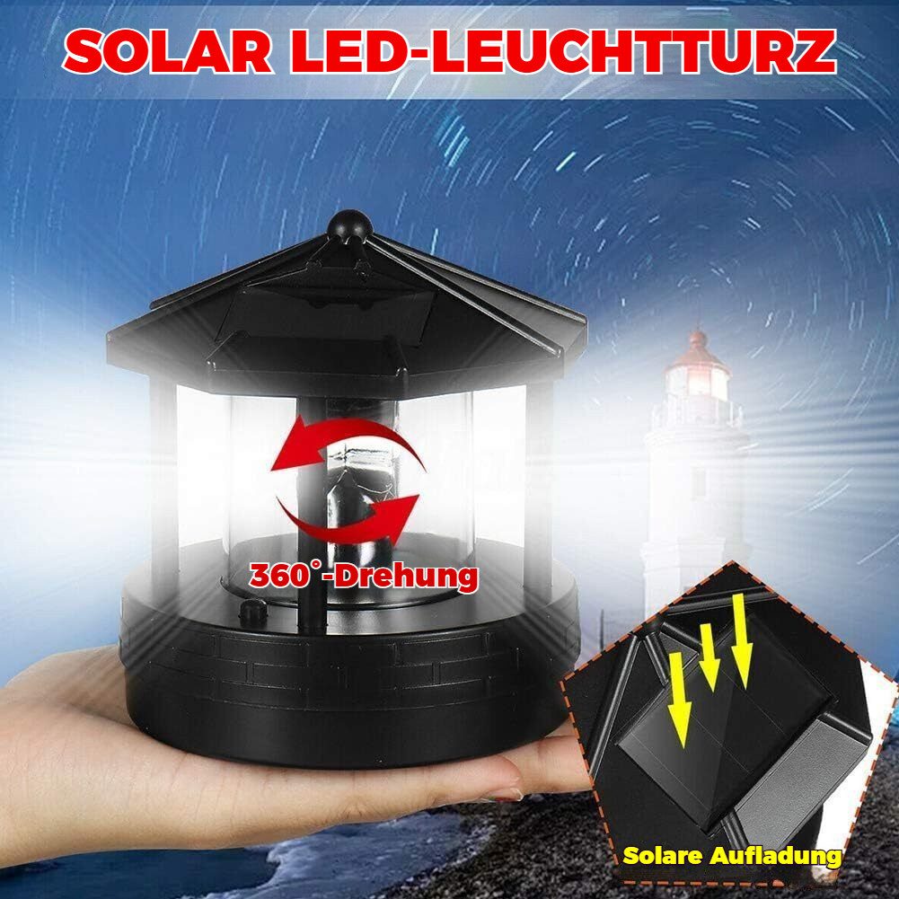 BlingBin LED Solarleuchte Solarbetriebener Rotierende Leuchtturm günstig online kaufen
