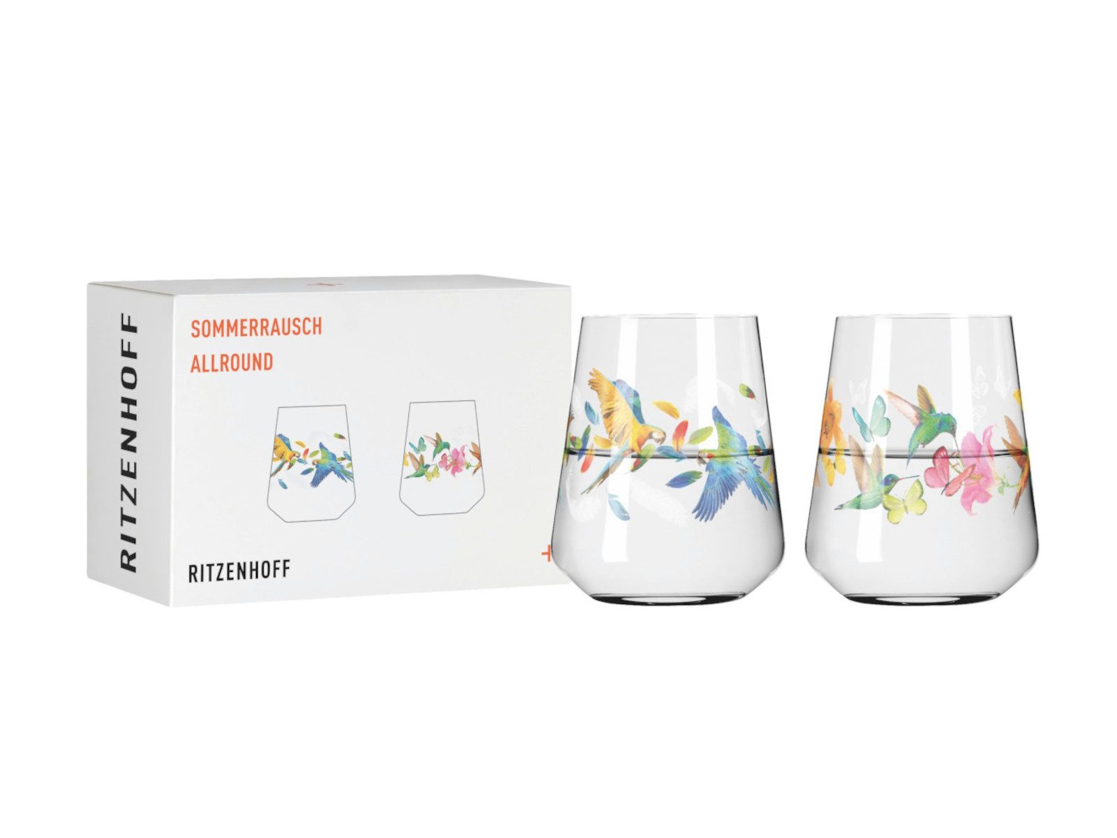 Ritzenhoff Gläser-Set Sommerrausch Allroundglas (A.Loibner) 2er Set #3 #4 F25, Kristallglas