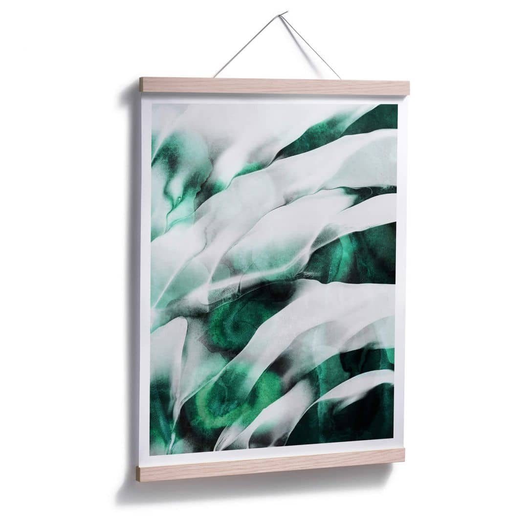 Poster Flow, Déco Fredriksson Küche Wohnzimmer Art Wandbild Poster Art Smaragd Emerald Wall K&L modern