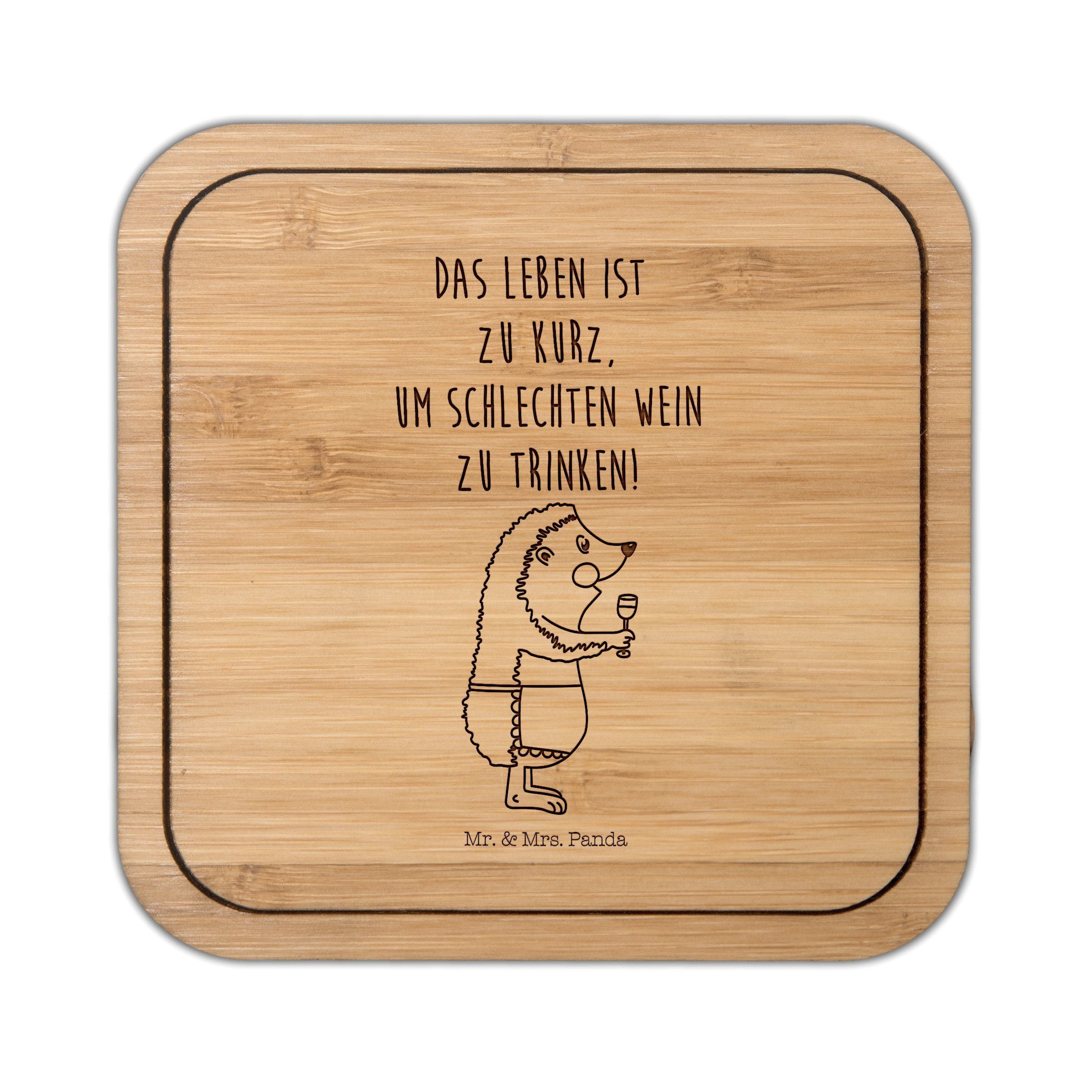 Mr. & Mrs. Panda Becheruntersetzer »Igel mit Wein Transparent