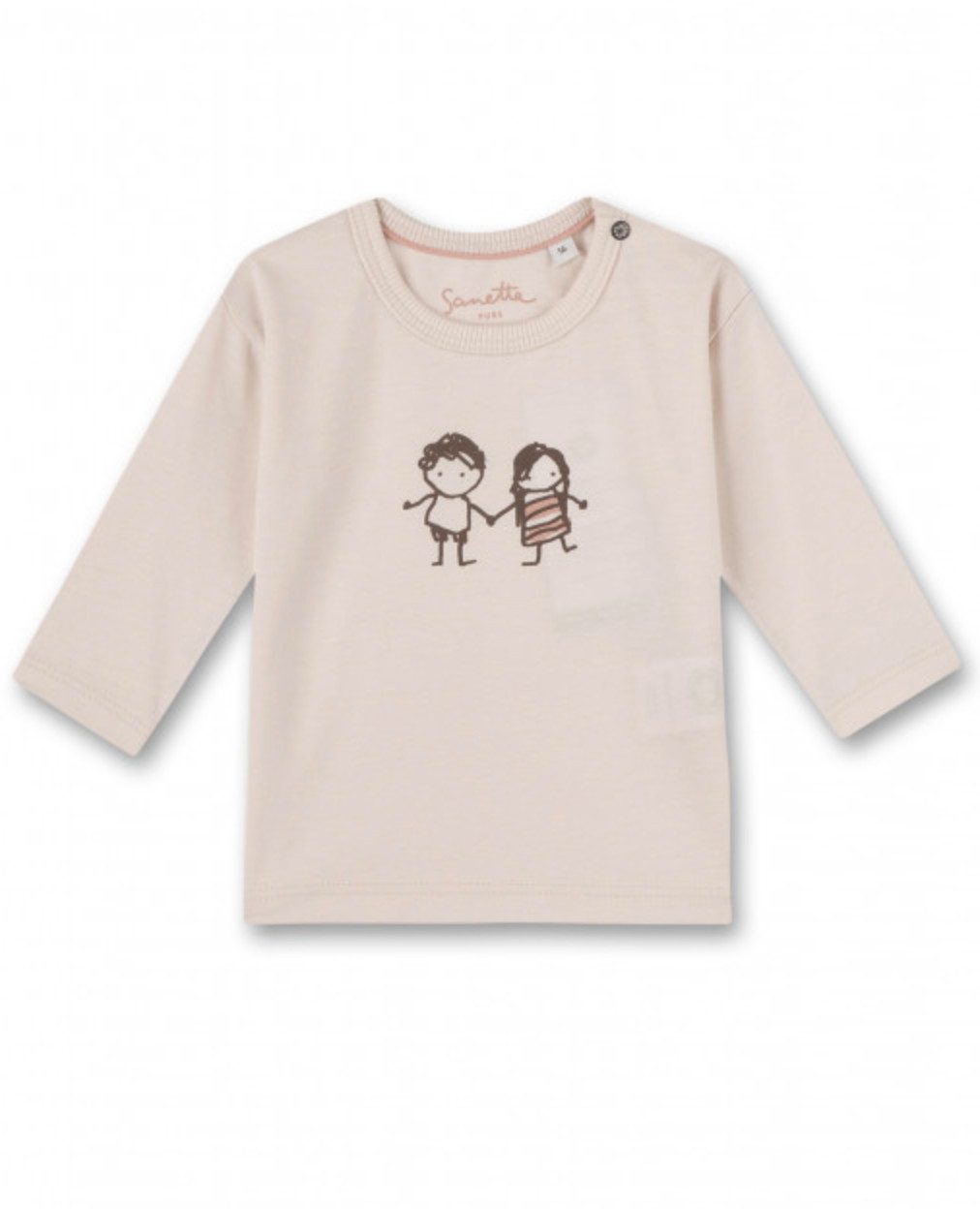 Sanetta PURE Langarmshirt Baby Langarmshirt neutral Baumwolle mit Print
