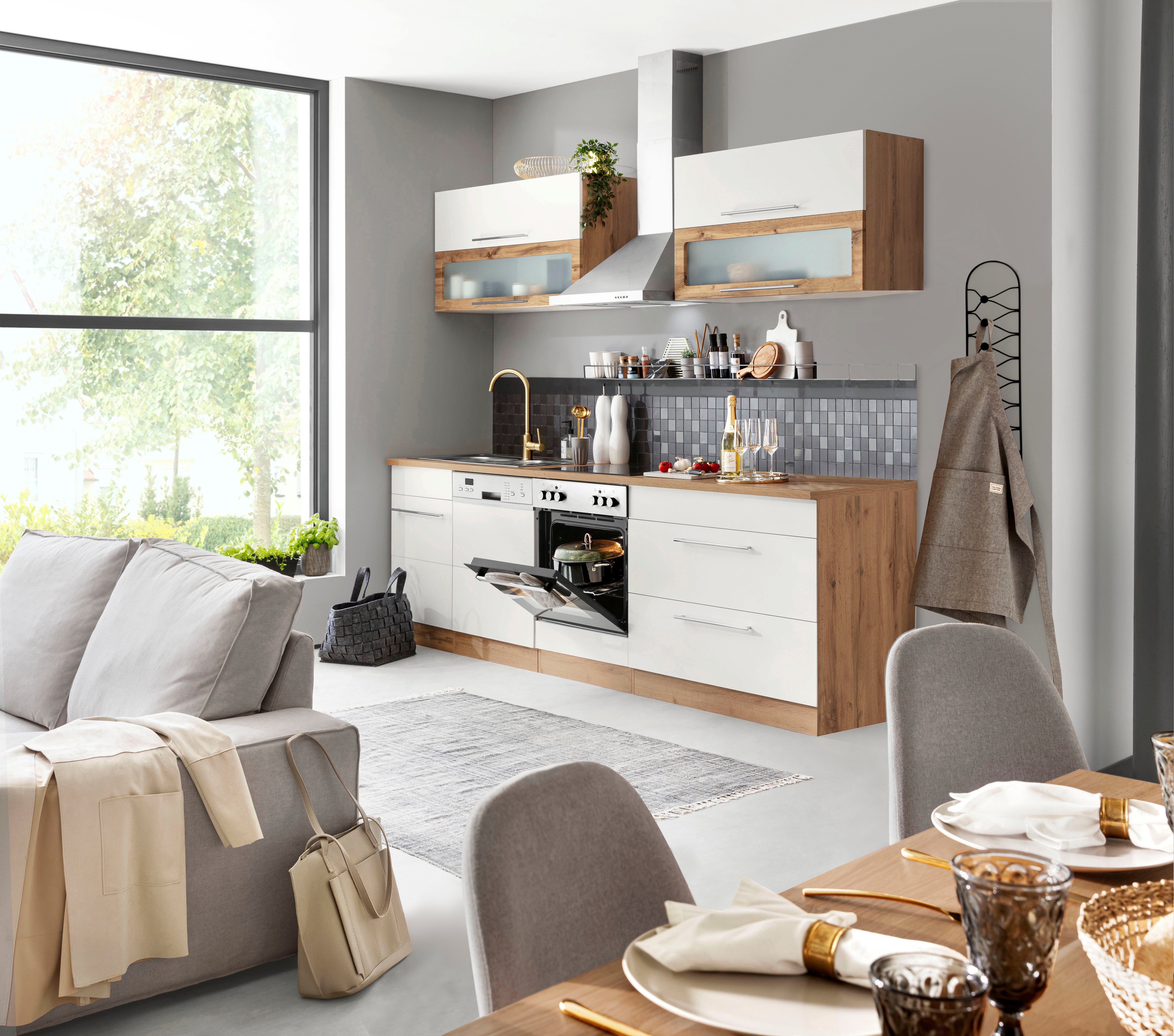 KOCHSTATION Küchenzeile KS-Wien, Breite 270 cm, wahlweise mit E-Geräten günstig online kaufen