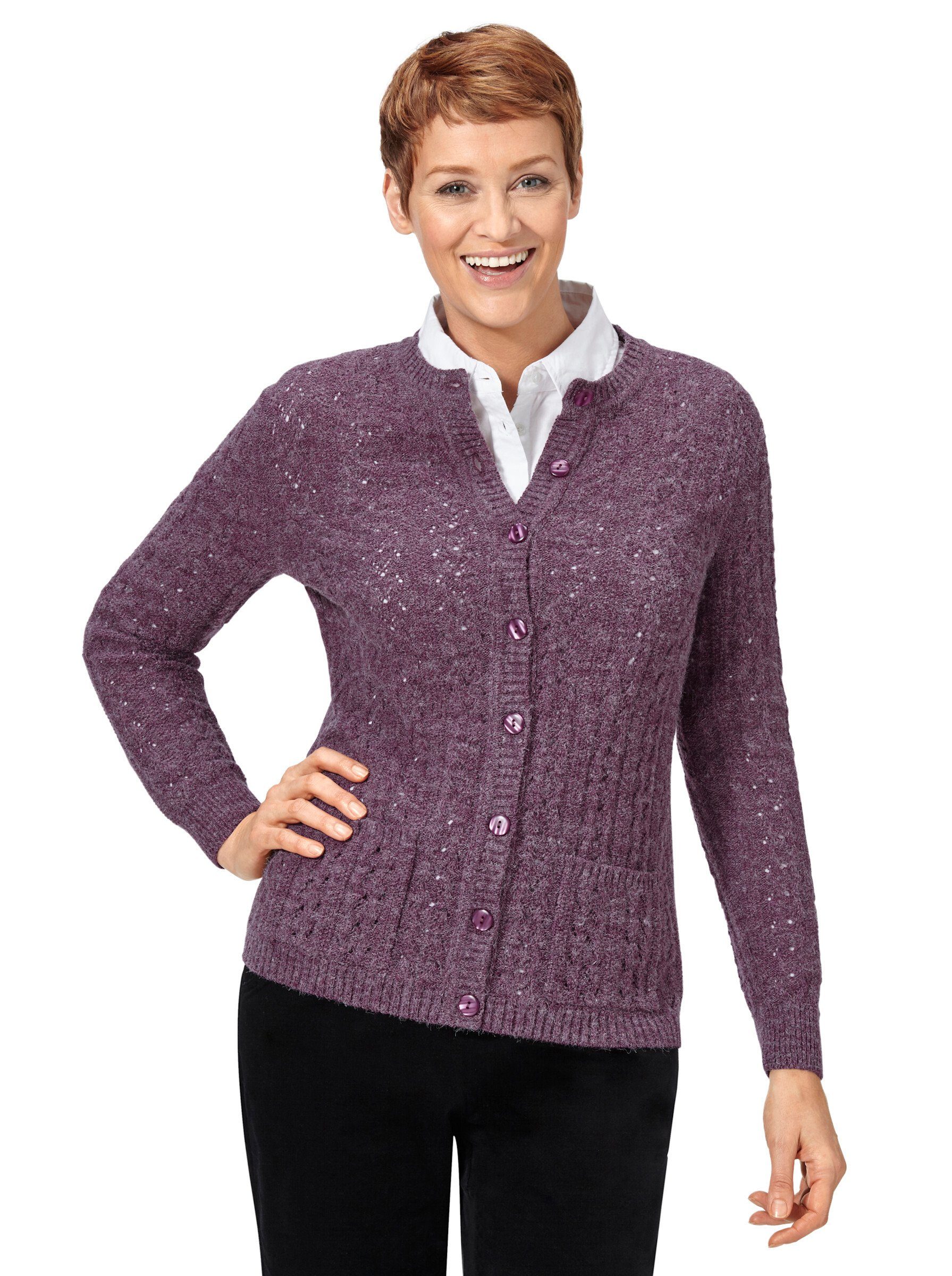 WITT WEIDEN Strickjacke violett-meliert