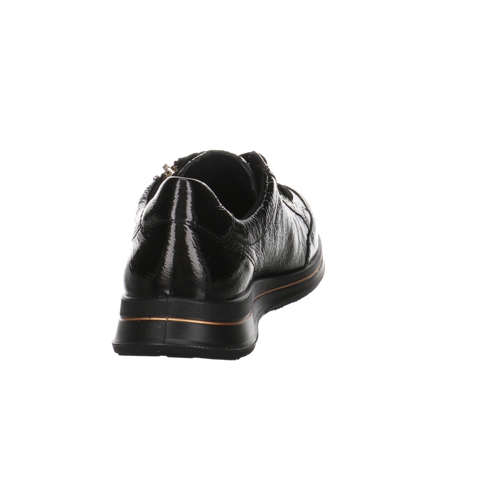 Lackleder Sneaker Damen Ara Schnürhalbschuhe 2.0 schwarz Osaka Schnürschuh