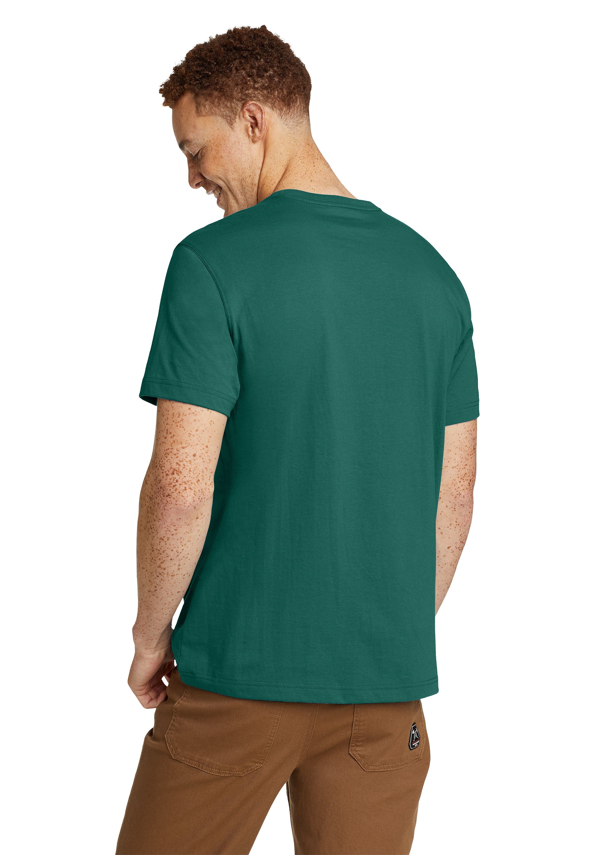 Wash Baumwolle T-Shirt Tasche Eddie mit Immergrün - Dunkles Bauer Shirt Pro 100% Legend Kurzarm