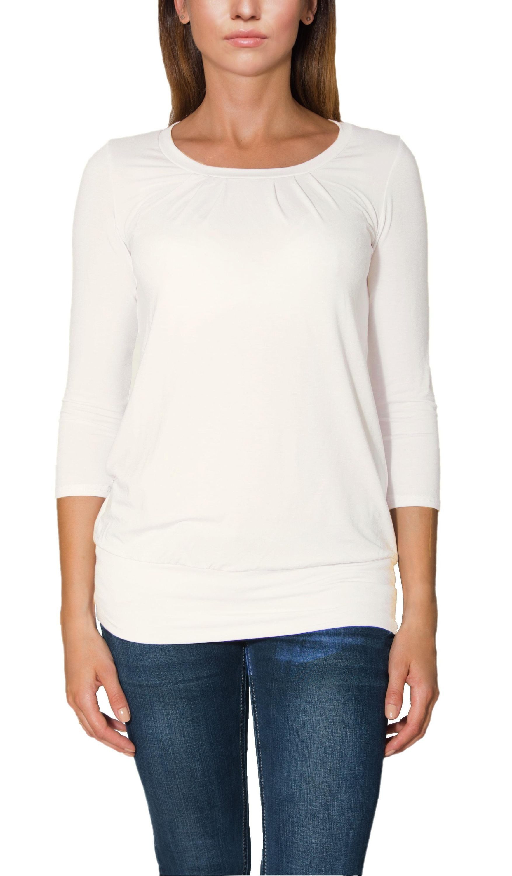 Alkato Longshirt Alkato Damen Viskose Shirt günstig online kaufen