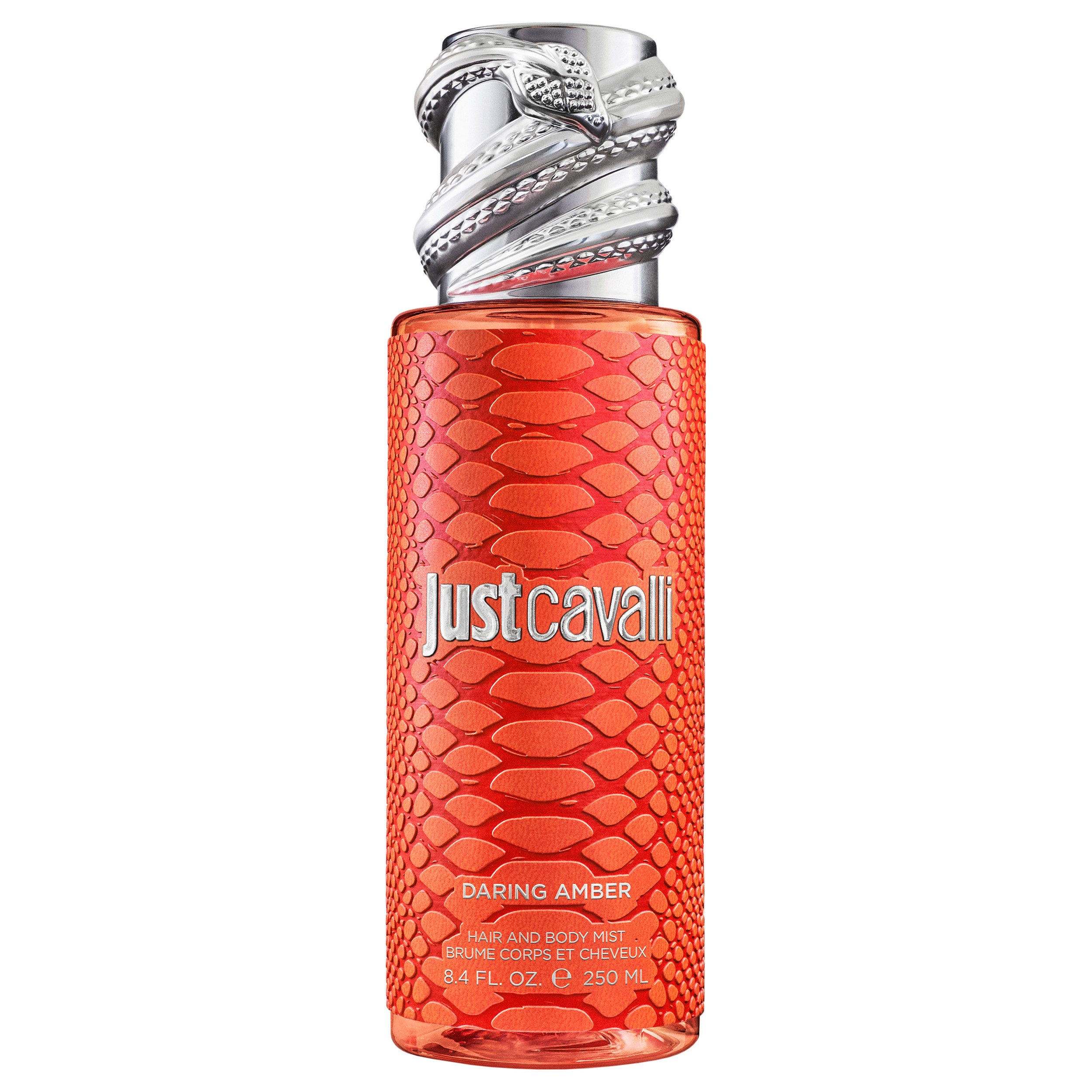 roberto cavalli Körperspray JUST CAVALLI FRAGRANCE MIST DARING AMBER ORANGE, 6-tlg., mit fruchtiger Duftnote, Hair & Body Mist für Haar und Körper