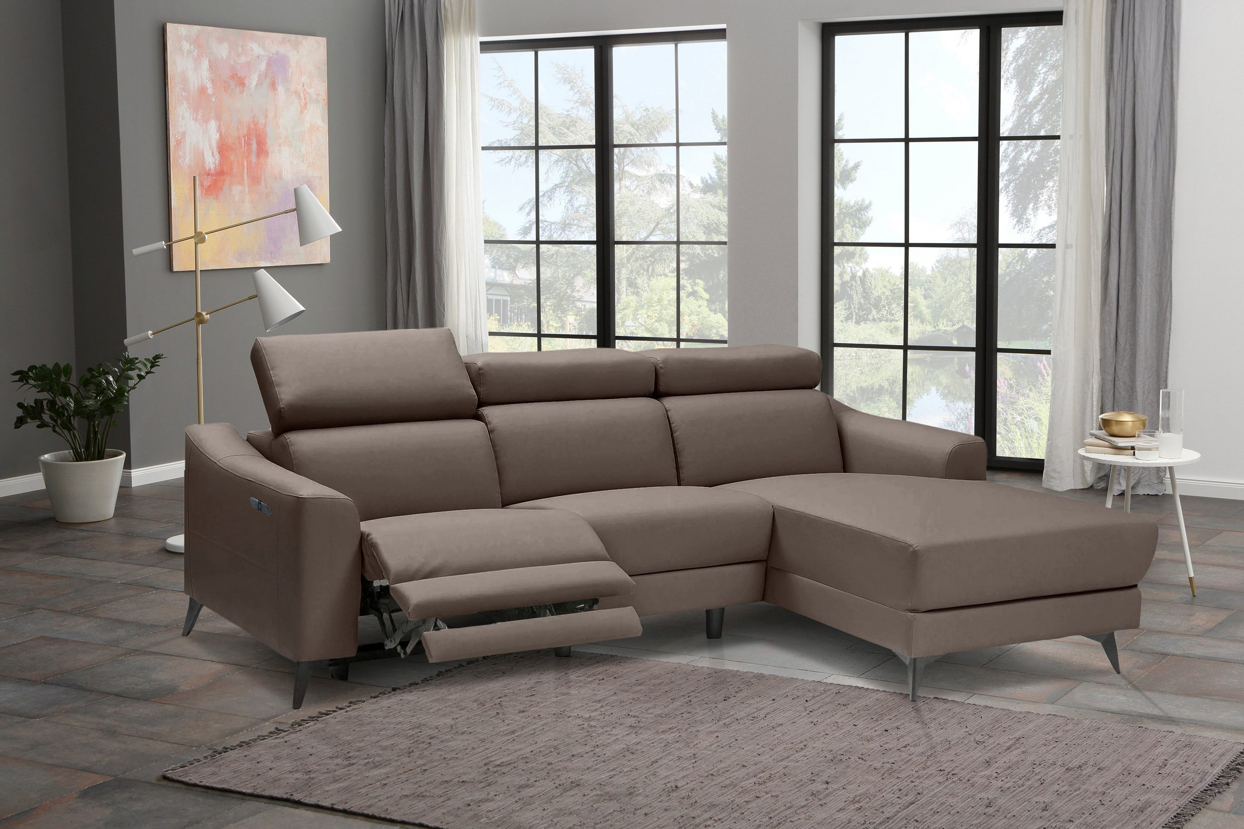 loft24 Ecksofa Valery, mit Relaxfunktion