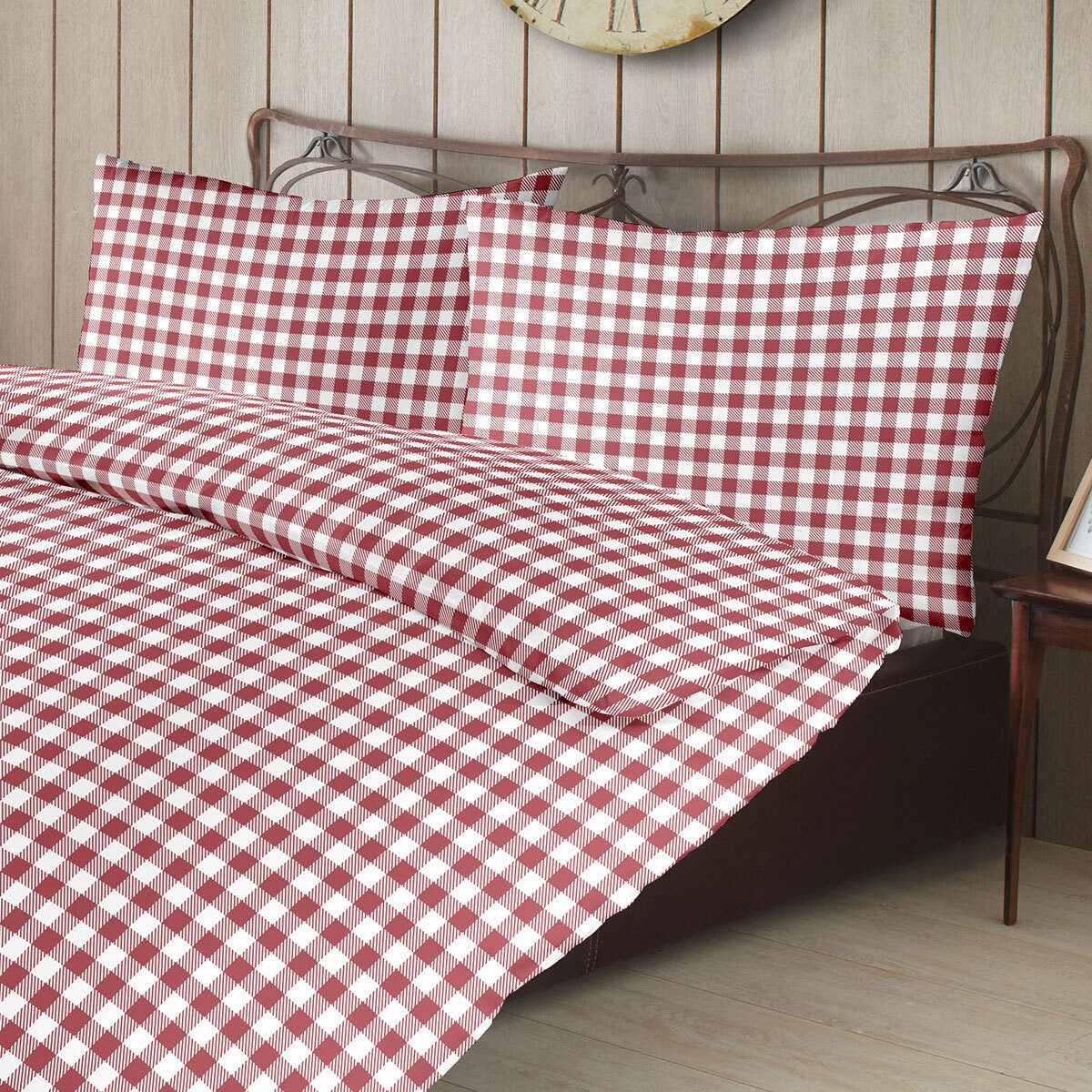 TRAUMSCHLAF Bettwäsche Landhaus Karo, Biber, 2 günstig online kaufen