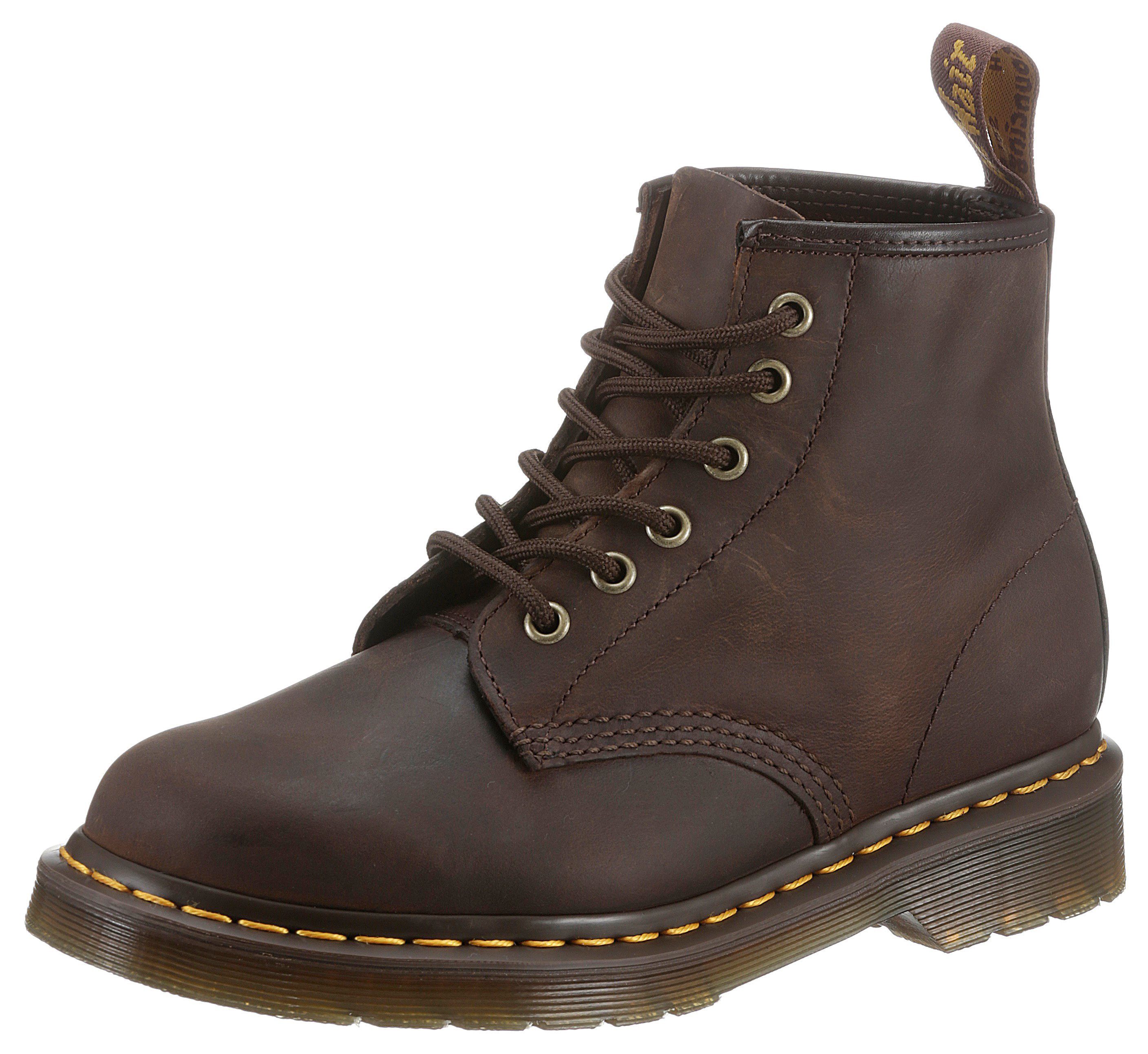 DR. MARTENS 6 Eye Boot 101 CRAZY HORSE Schnürboots Boots, Stiefel mit gepol günstig online kaufen