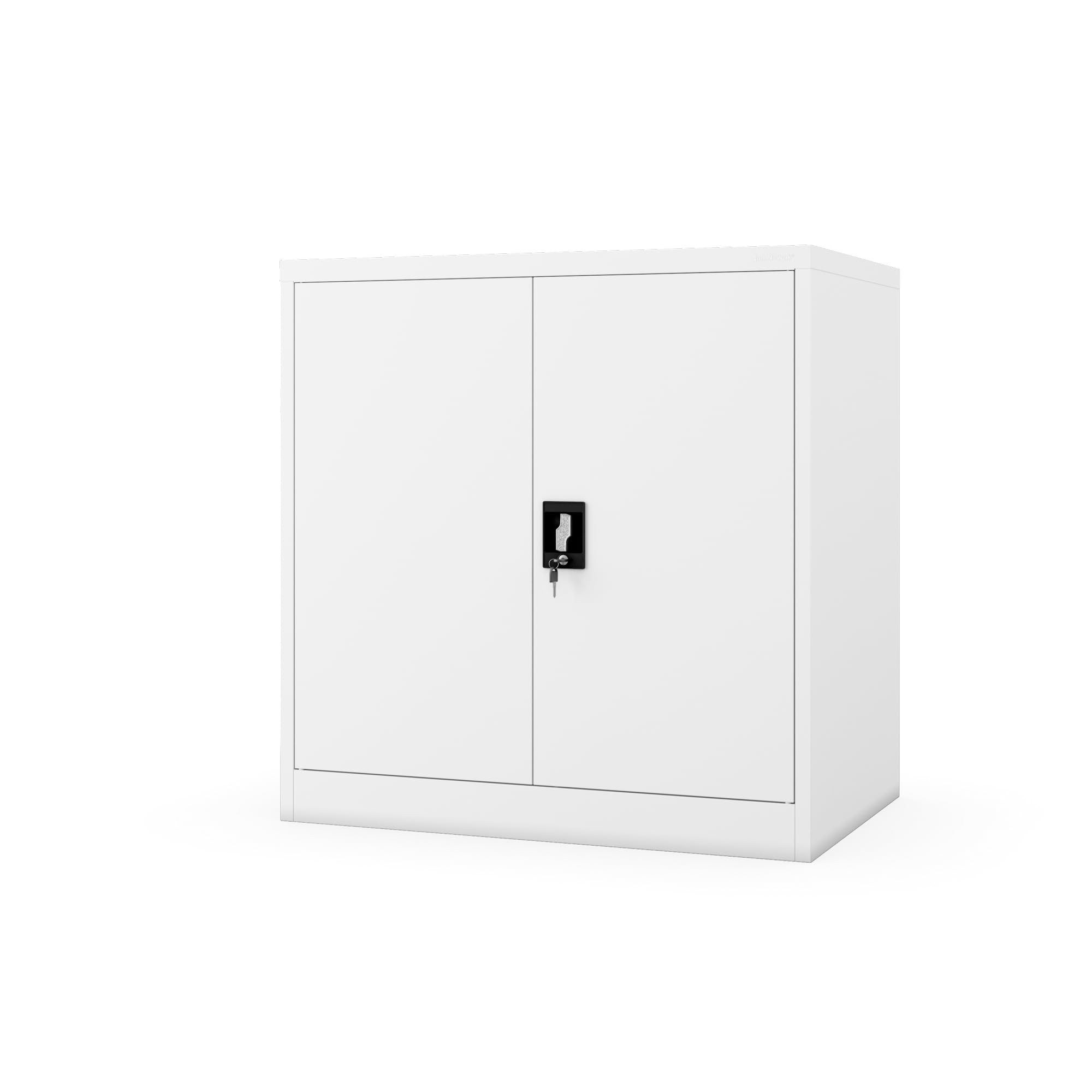Jan Nowak Aktenschrank Metall Büroschrank abschließbar 90 cm BEATA D600 2 Böden Stahl (Stahl 0,6 mm Wandmontage möglich PZH-zertifiziert 93 cm) Aktenschrank Schloss 2 Schlüssel Tiefe 60 cm kompakt 4 Farben