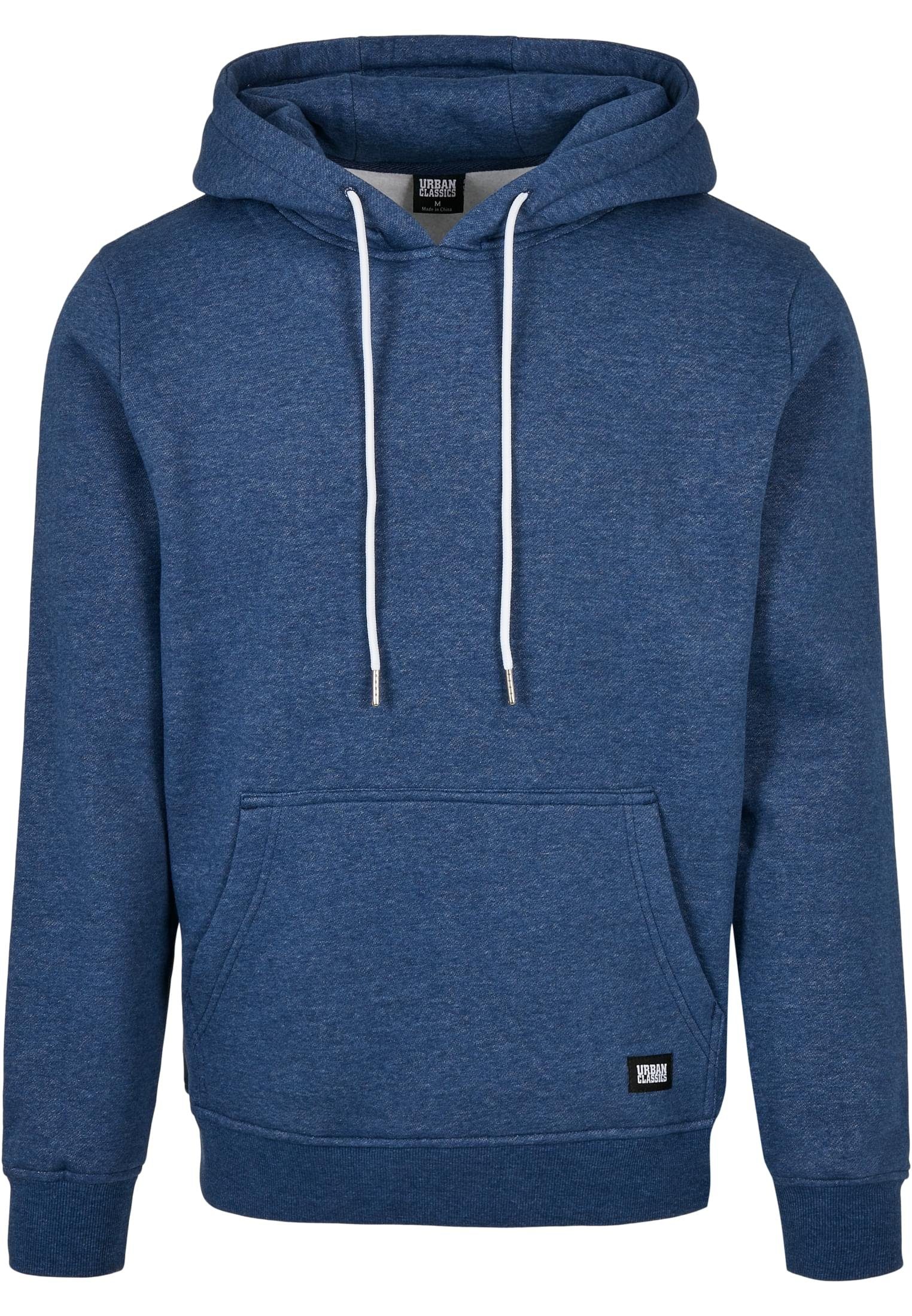 URBAN CLASSICS (1-tlg) Basic Hoody Herren bluelightmelange Melange Sweater
