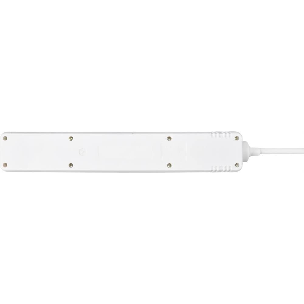 Sygonix Steckdosenleiste 6fach, erhöhter m Berührungsschutz Schalter 2.8m, mit Schalter, Steckdosenleiste