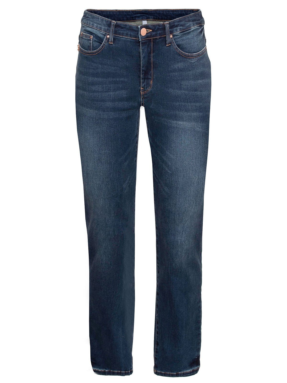 Sheego Gerade blue Große Denim dark Jeans Größen mit Bodyforming-Effekt