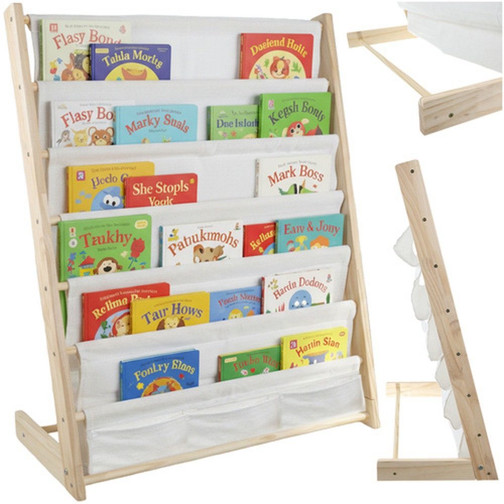 KRUZZEL Bücherregal Kinderbücherregal 6 Regalböden, Spar-Set, Leicht, aber kippsicher, perfekt zum Spielen für Kinder