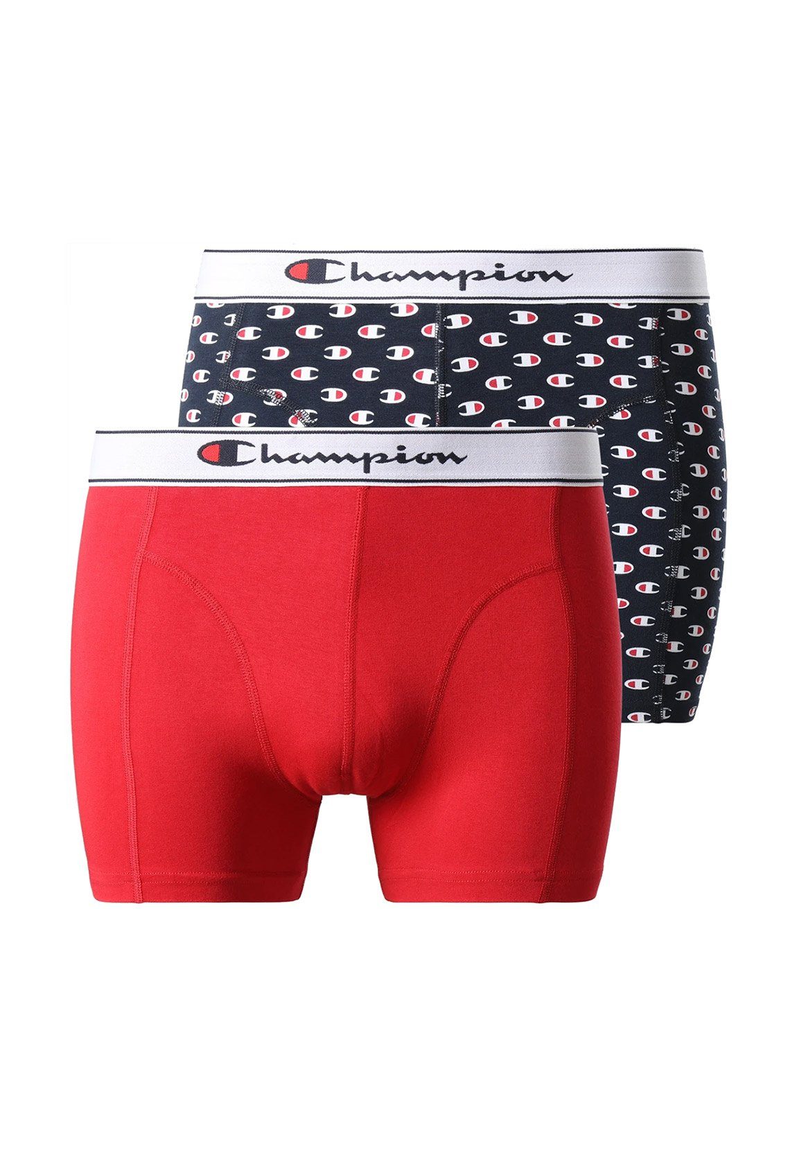 Champion Боксерские мужские трусы, боксерки Champion Herren Боксерские мужские трусы, боксерки 2-Pack U20015 BL501 NNY HRR Dunkelblau Rot