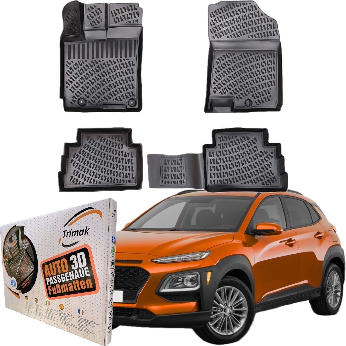 Passform-Fußmatten Oder Kofferraumwanne Oder Set Hyundai Kona