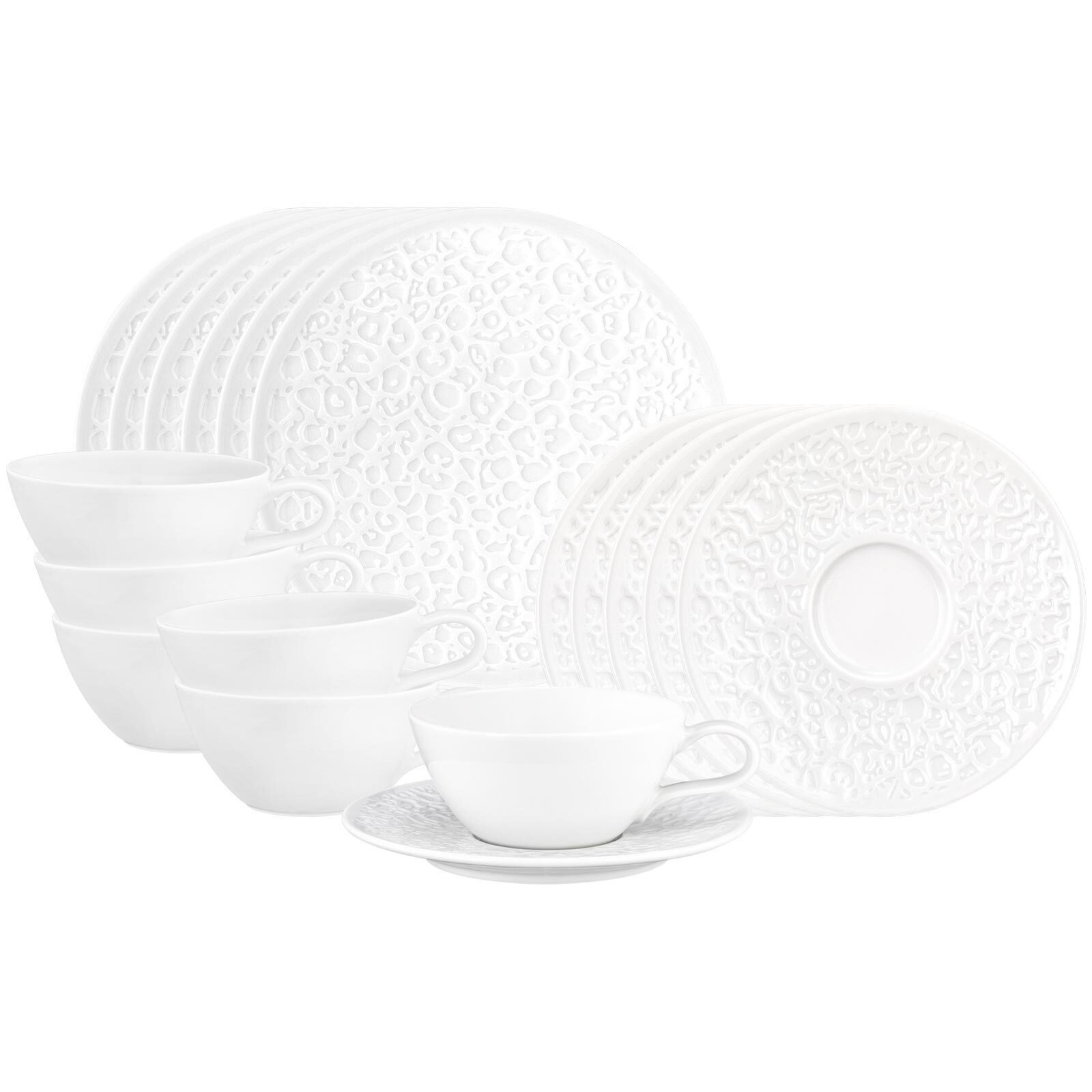 Seltmann Weiden Teeservice Nori Home Teeservice 18er Set (18-tlg), 6 Personen, Porzellan