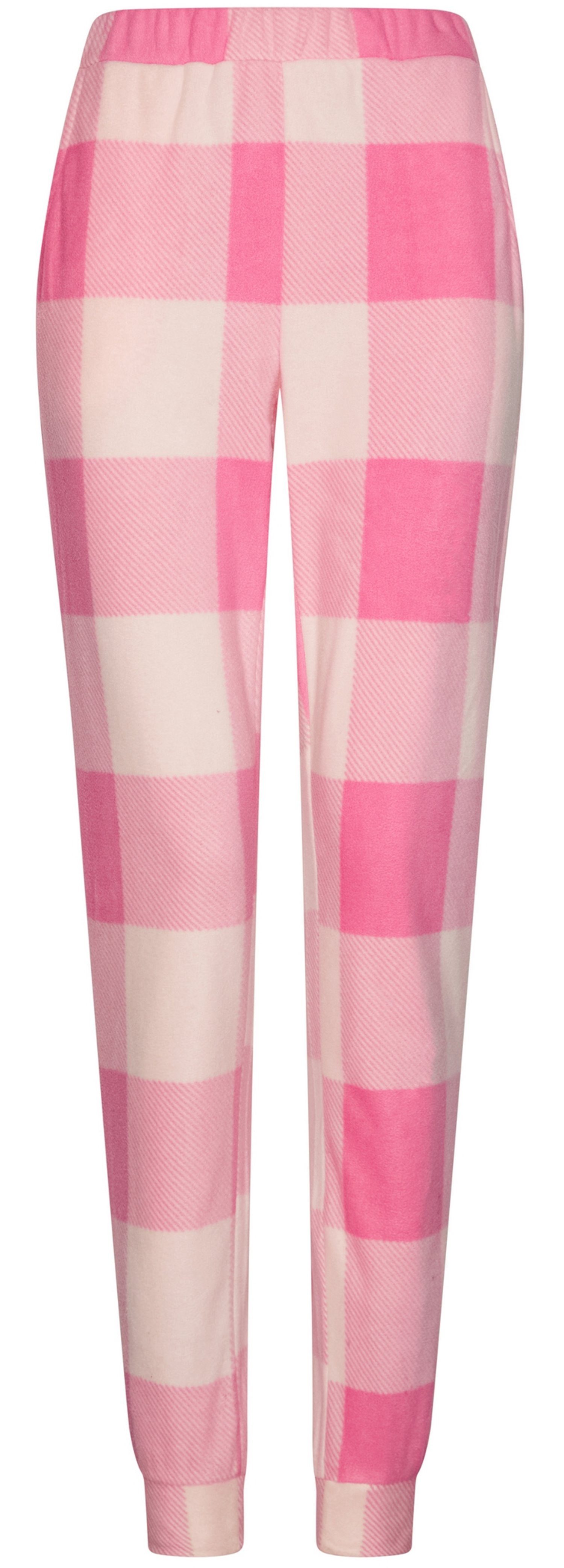 Rebelle Schlafanzug Damen Fleece Microfaser Pyjama (2 tlg) Modisches Design