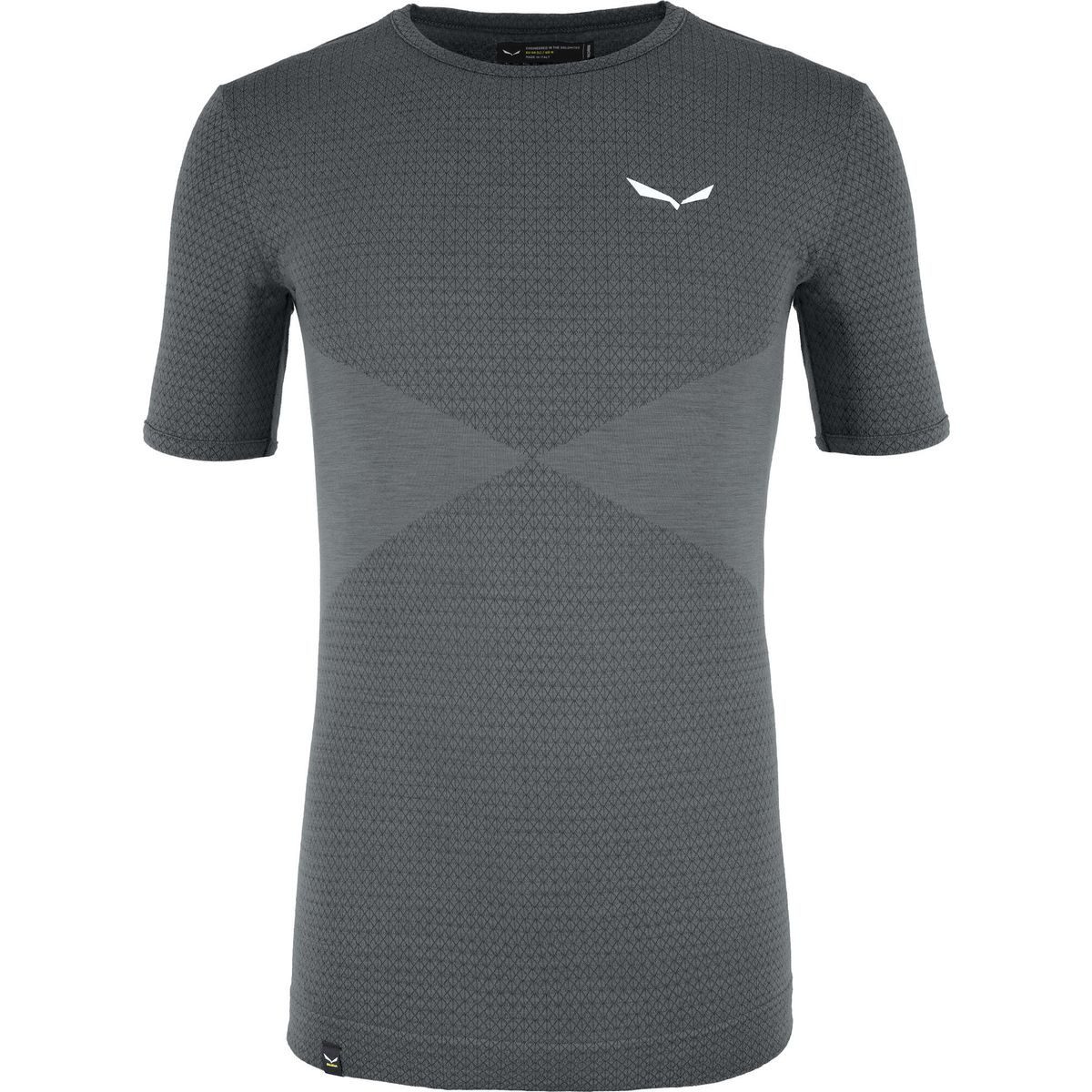 Salewa Kurzarmshirt Zebru Medium Warm AMR M T-Shirt Herren-Baselayer mit Merinowolle für optimale Wärmeregulierung und
