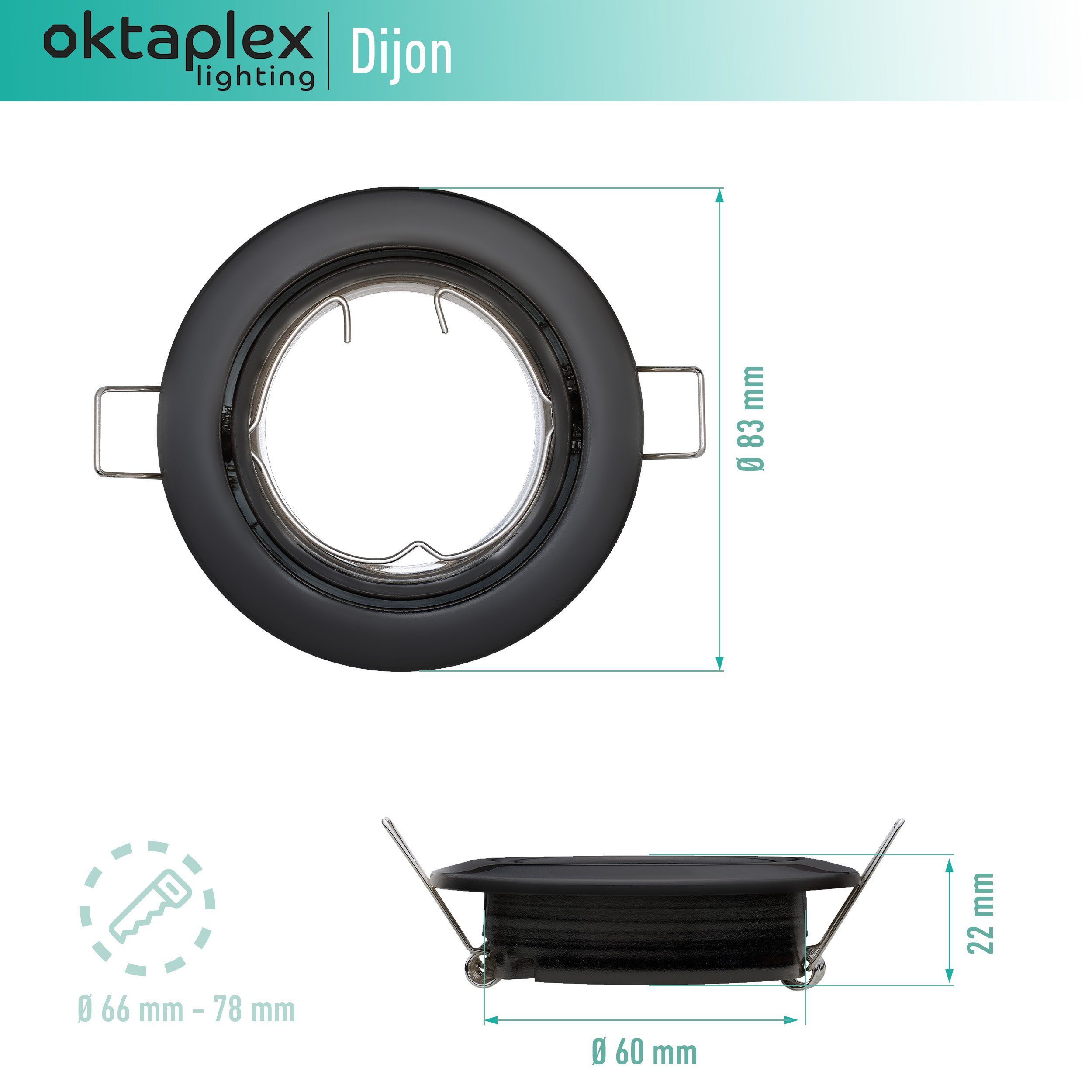 Oktaplex lighting LED Einbaustrahler 3 Stück günstig online kaufen