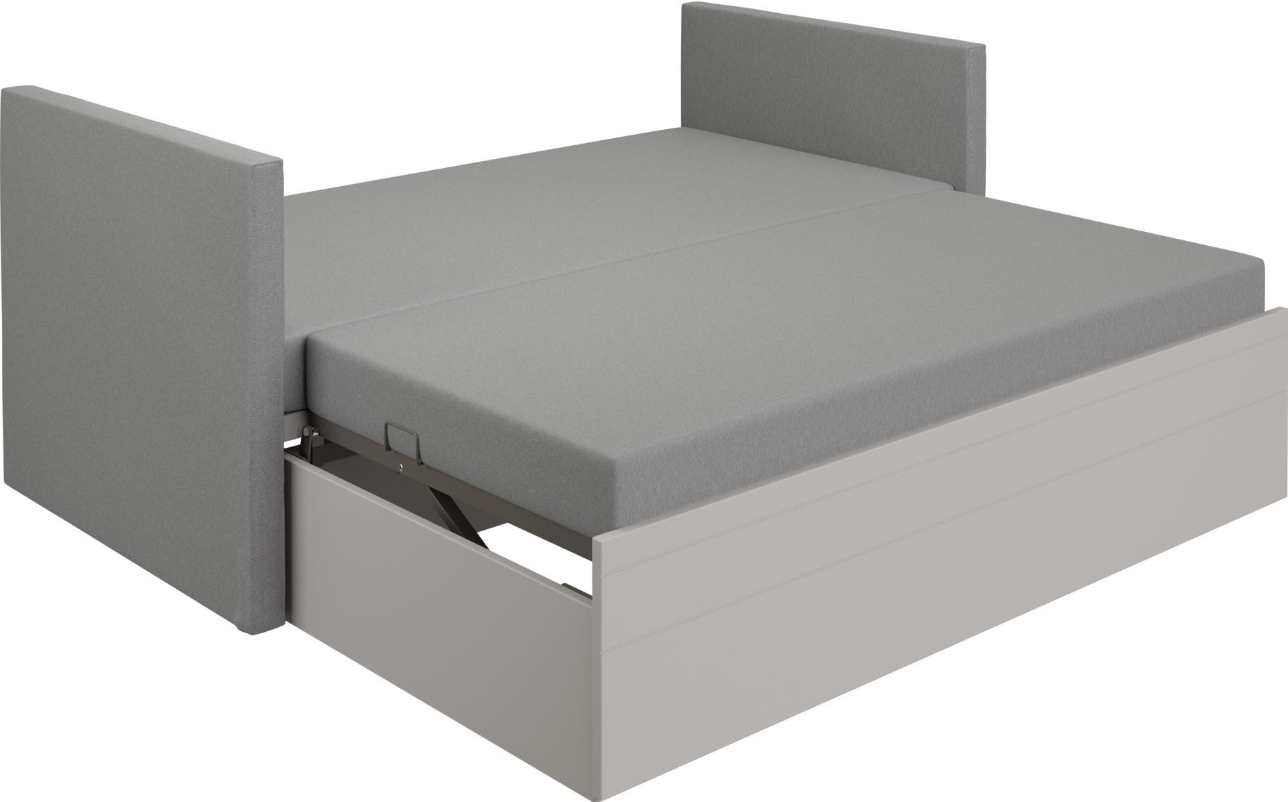 PAIDI Jugendbett FLYNN in verschiedenen Ausführungen, Ausziehbett mit 2 Liegeflächen, Gästebett, Metallgestell inkl. Lattenroste, 2-in-1 Funktionsbett