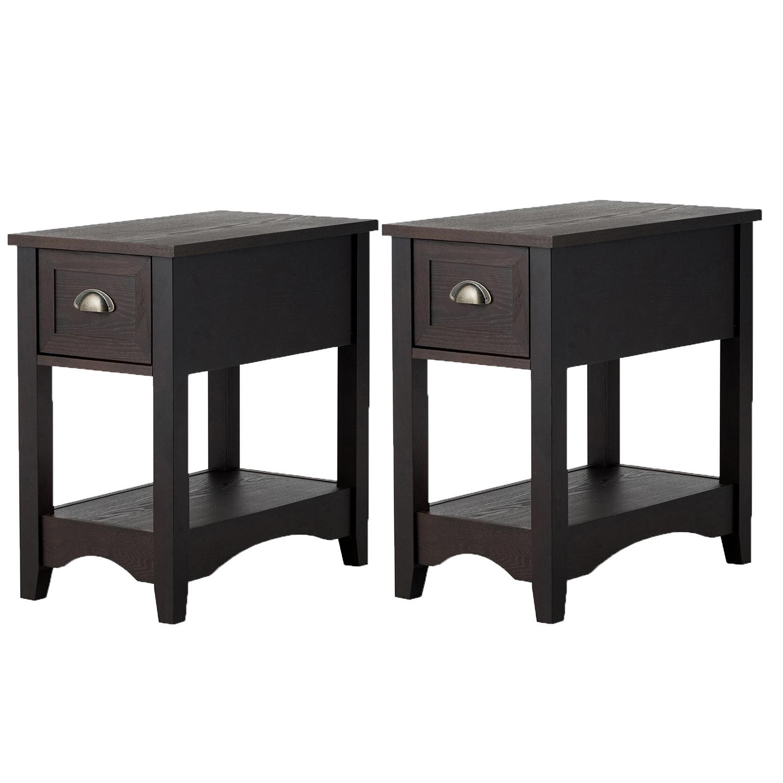 KOMFOTTEU Beistelltisch Nachttisch (2-St), mit Schublade günstig online kaufen