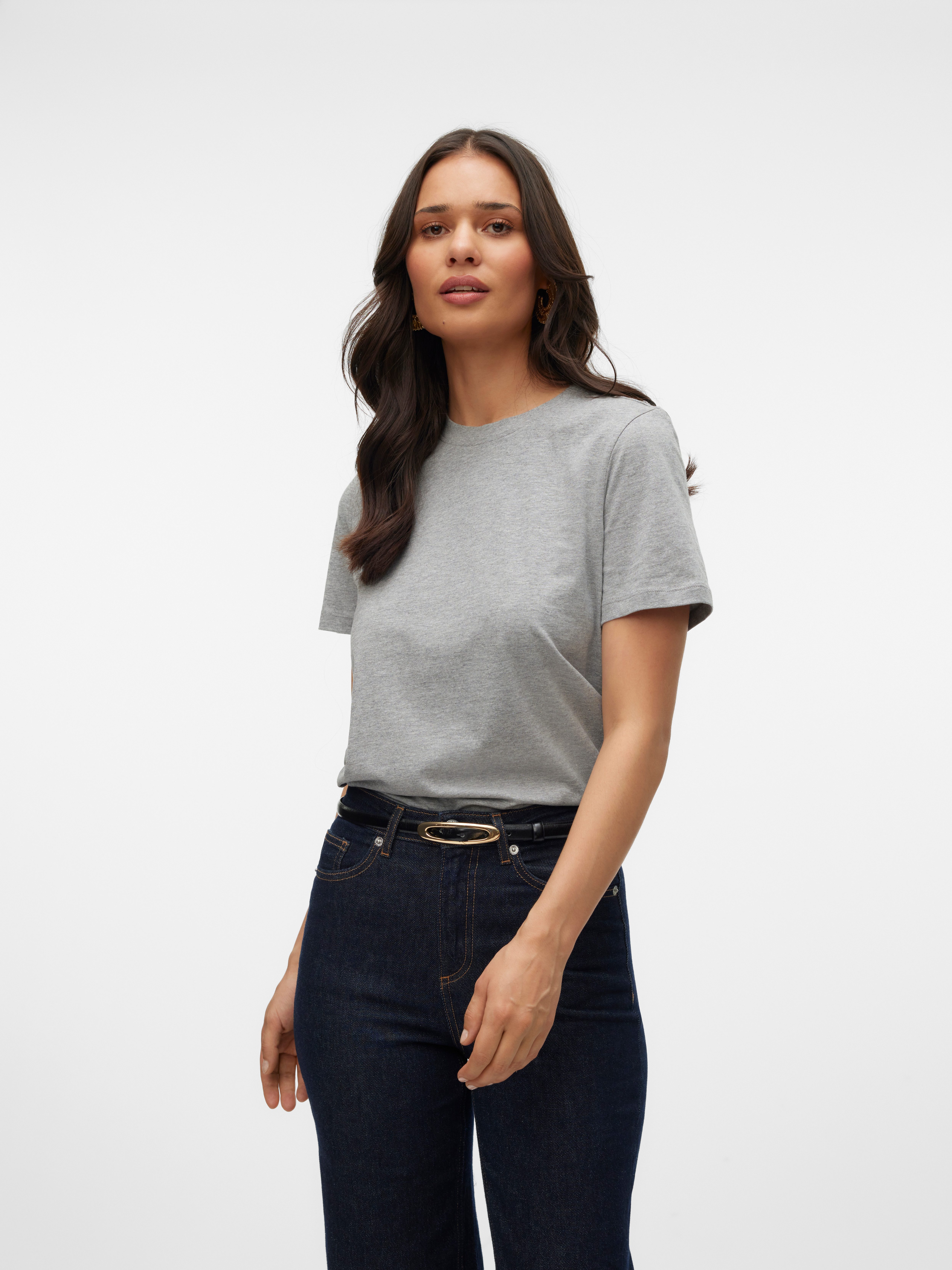 Vero Moda Kurzarmshirt VMPAULINA SS T-SHIRT GA JRS NOOS Baumwolle, regular günstig online kaufen