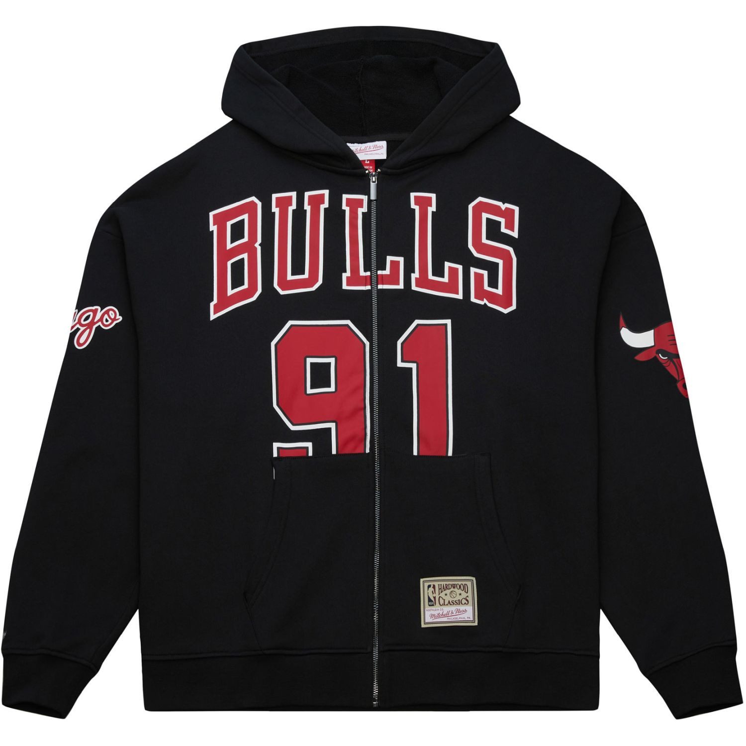 Mitchell & Ness Kapuzenpullover Oversized Chicago Bulls Dennis Rodman günstig online kaufen