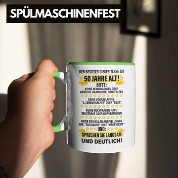 Trendation Tasse Trendation - 50. Geburtstag Männer Tasse Geschenk Geschenkidee 50er Geburtstag Spruch Perfektion Vater Papa Lustiger Spruch Witzig