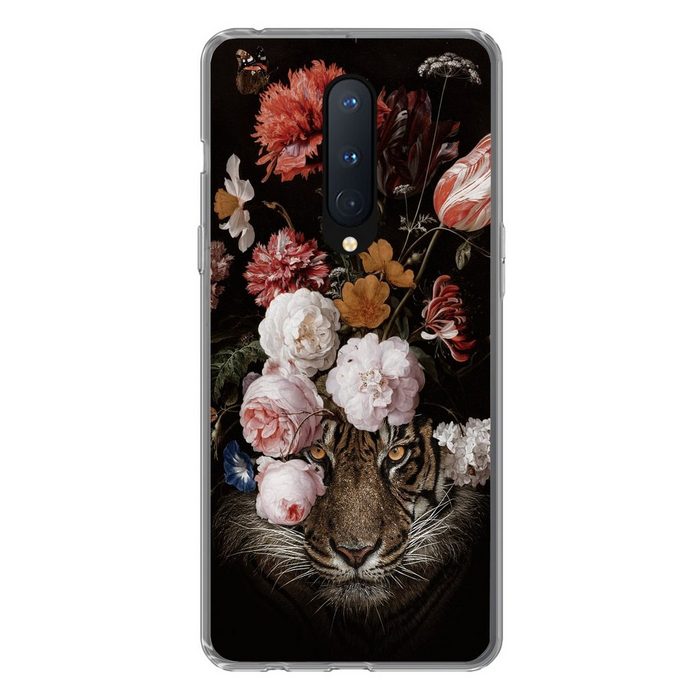 MuchoWow Handyhülle Blumen - Jan Davidsz de Heem - Tiger - Gemälde - Stillleben - Alte Phone Case Handyhülle OnePlus 8 Silikon Schutzhülle