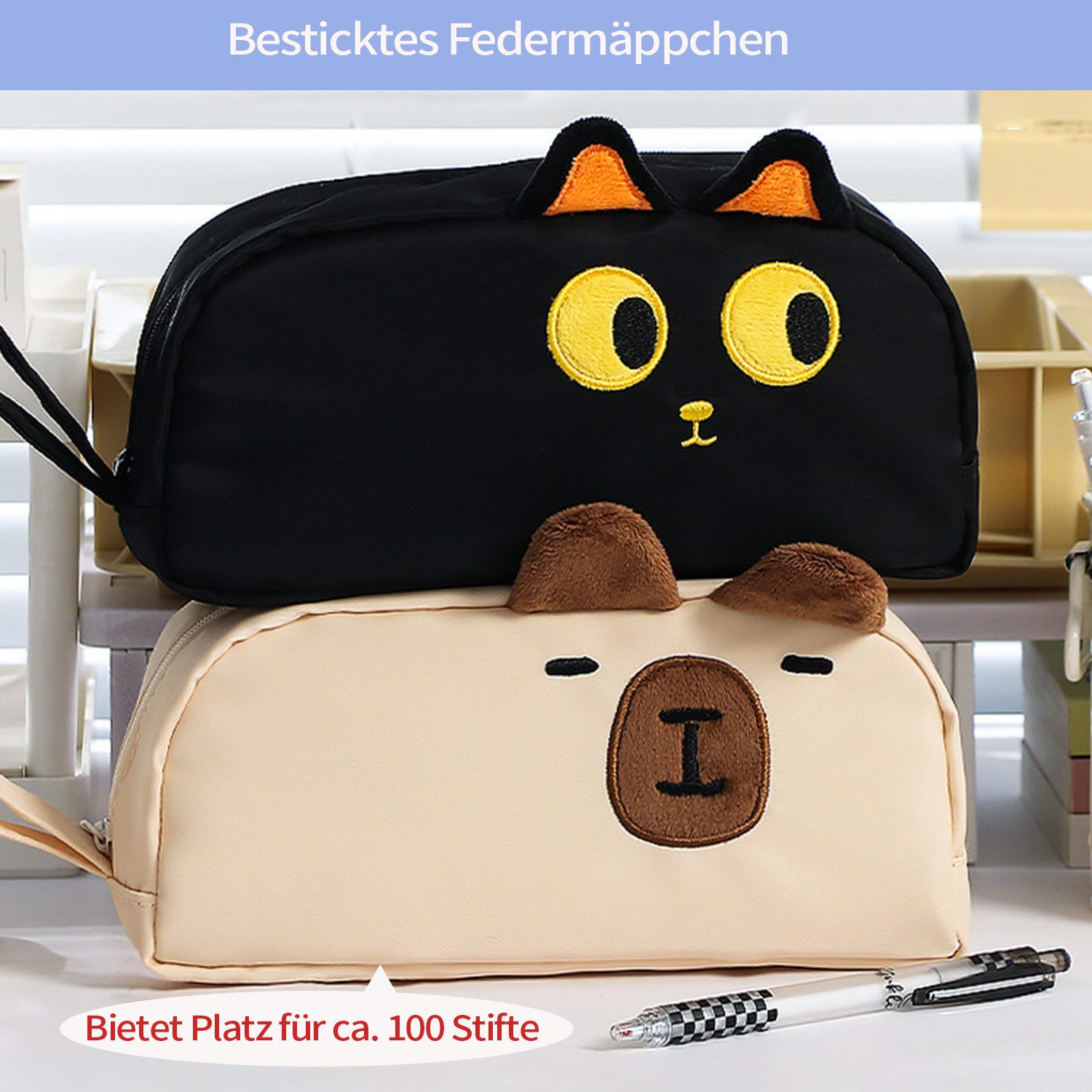 Refttenw Federmäppchen Stiftemäppchen aus Canvas mit günstig online kaufen