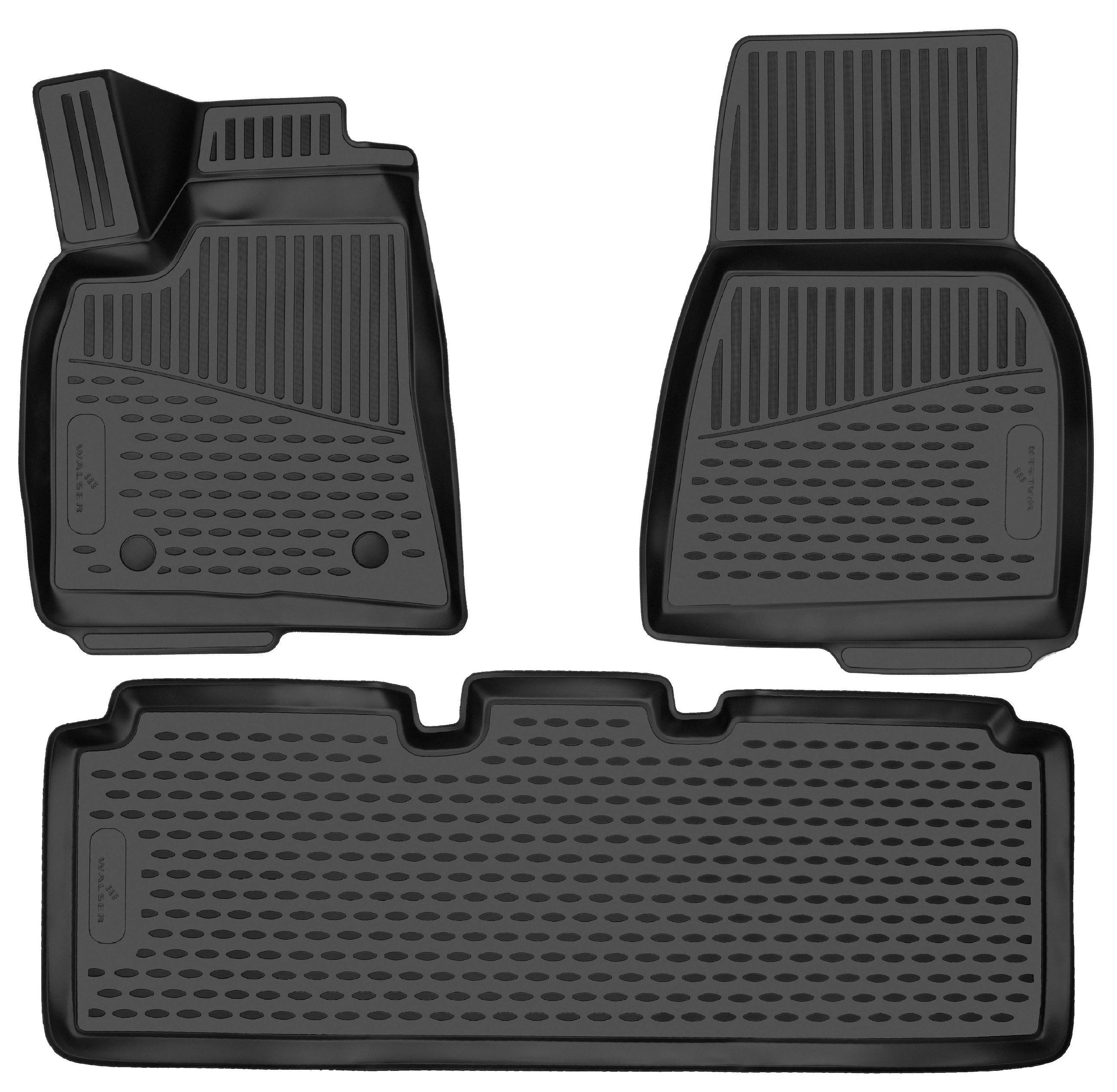 WALSER Kofferraumwanne Automatte Passform XTR (3 St), für TESLA MODEL S (5YJS) TESLA MODEL S (5YJS) 09/2012-
