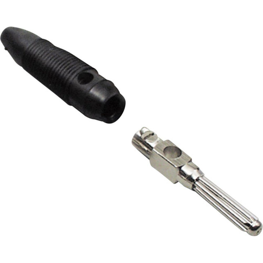 TRU COMPONENTS Büschelstecker Stecker, gerade Stift-Ø: 4 mm Schwarz 1 Labor-Netzteil