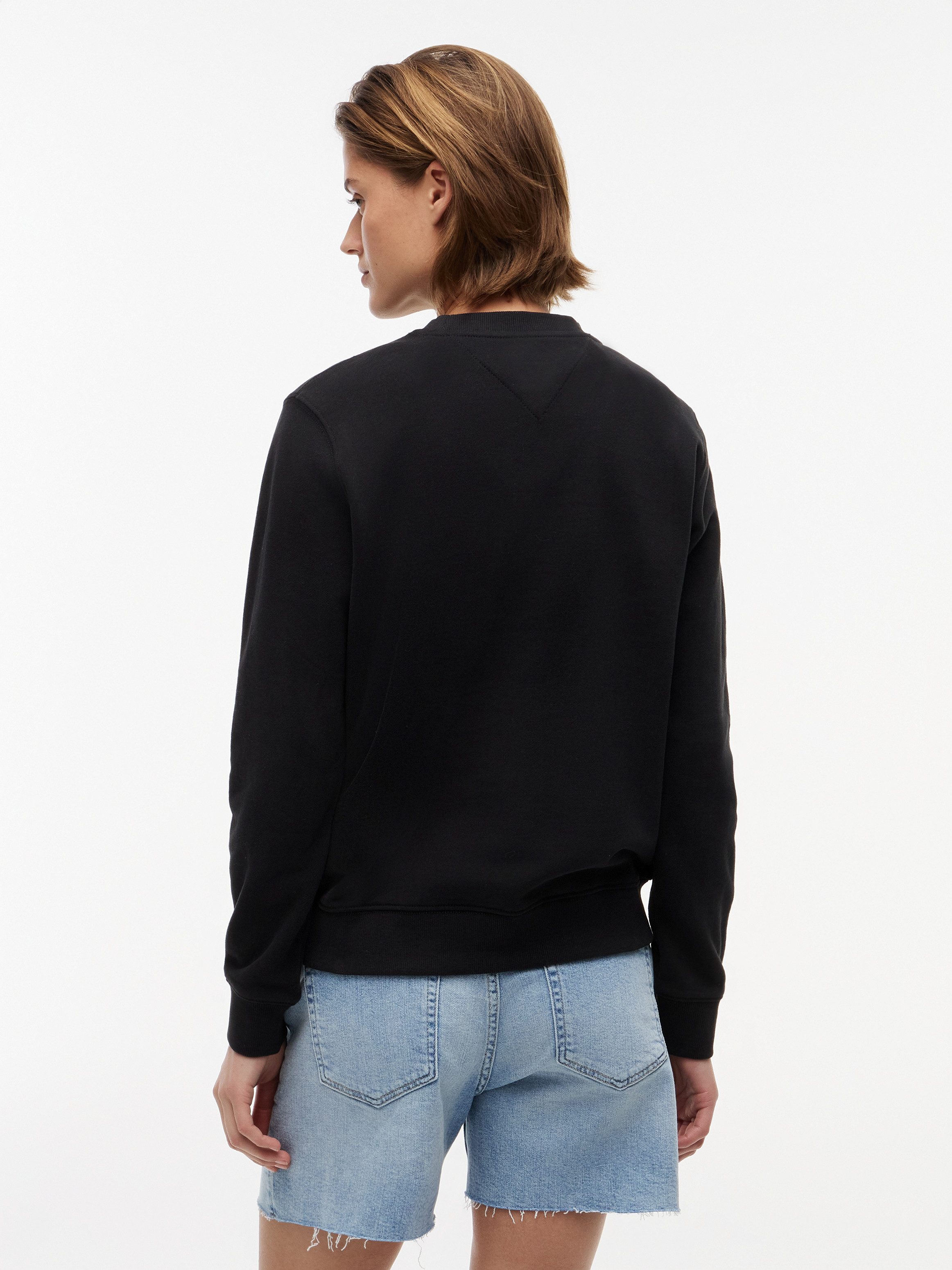 Tommy Jeans Sweatshirt TJW REG ESS LOGO 1 CREW EXT Baumwolle, Logodruck