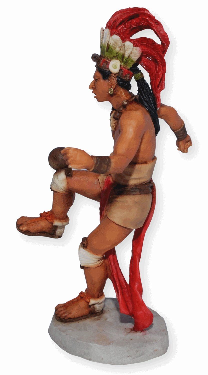 Castagna Castagna Dekofigur American spielend mit Maya cm 17,5 Native H Dekofigur Sammlerfigur Ball Dekofigur Figur