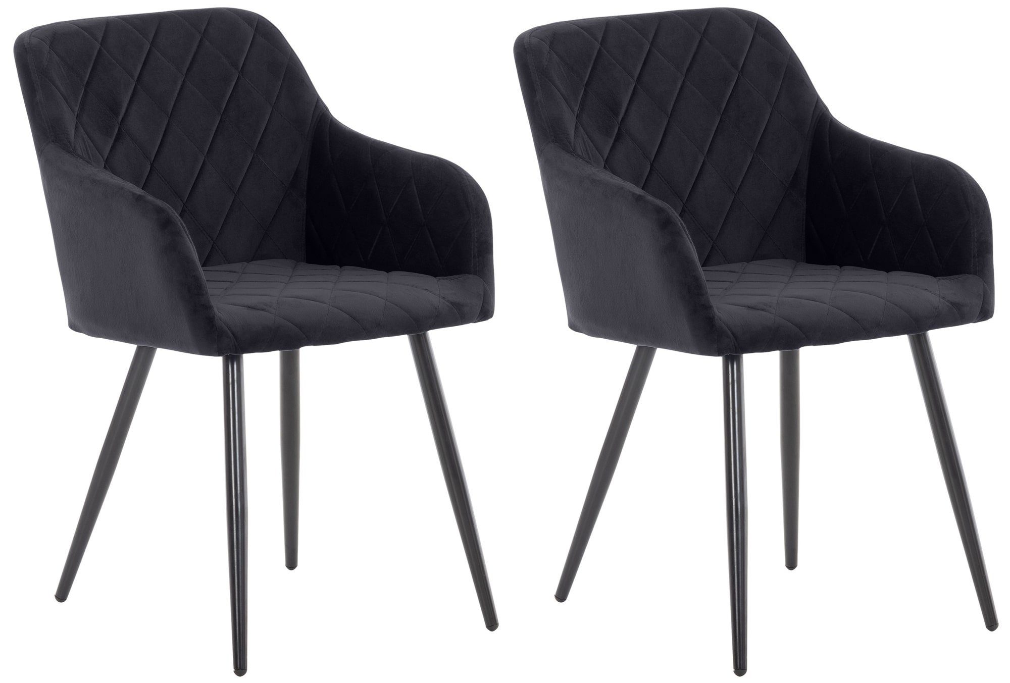 CLP Esszimmerstuhl Shila (2er Set, 2 St), Samt oder Stoff, mit Armlehnen günstig online kaufen