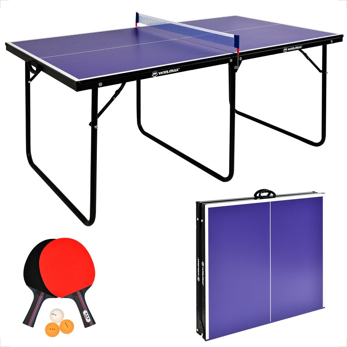 Tischtennisplatte Tischtennis Platte Tischtennistisch 180x90x75cm Mit Schläger 