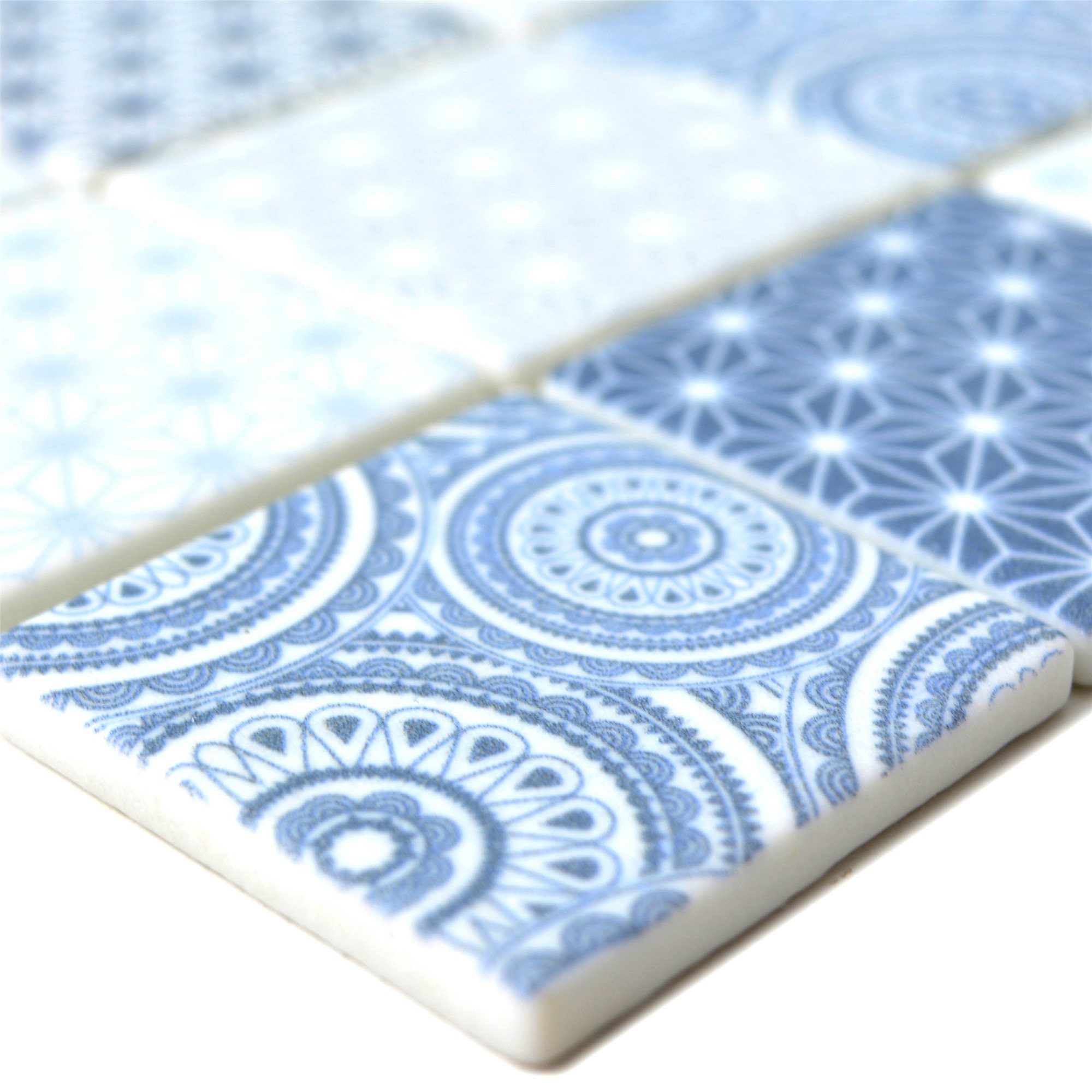 Mosafil Mosaikfliesen Glasmosaik Fliesen Acapella Quadrat, Glas 30.000x30.000, hellblau, Eco Glas - Verlegefertig auf ein Netz geklebt - Frostsicher -