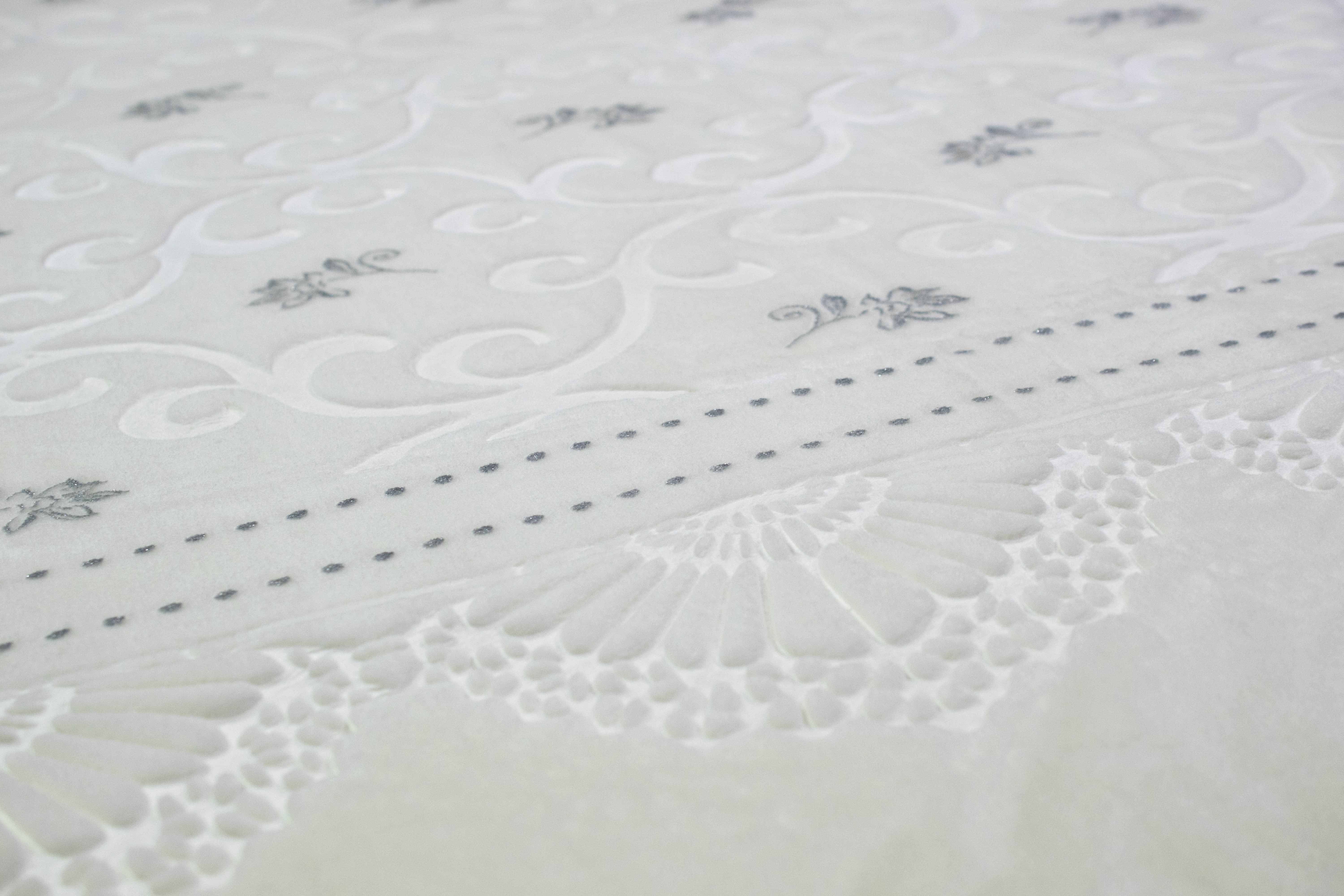 Tagesdecke Tagesdecke Bettüberwurf Decke mit Ornamenten Carpetia creme