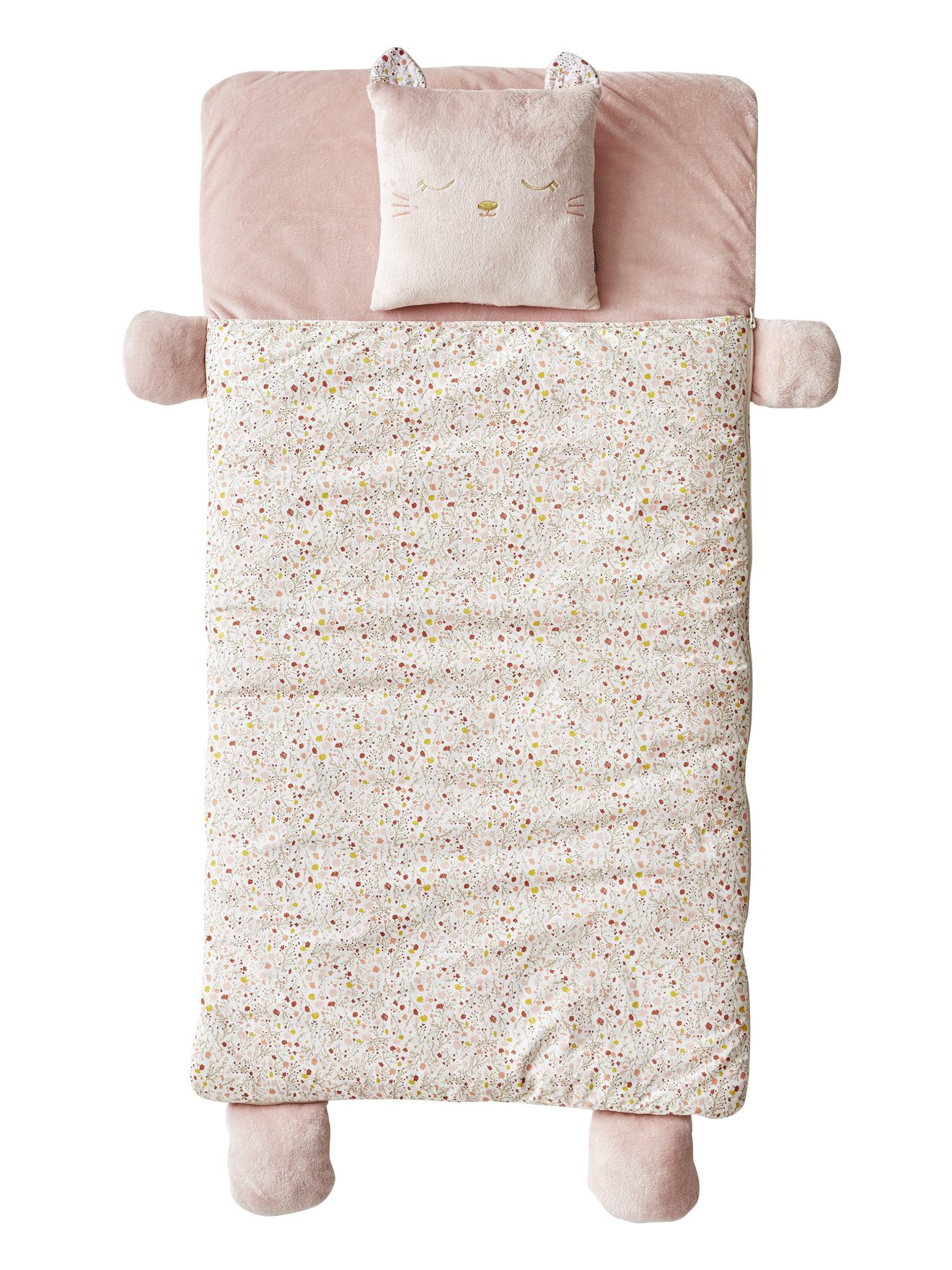 Kinderschlafsack Kinder Schlafsack KATZE mit Kissen