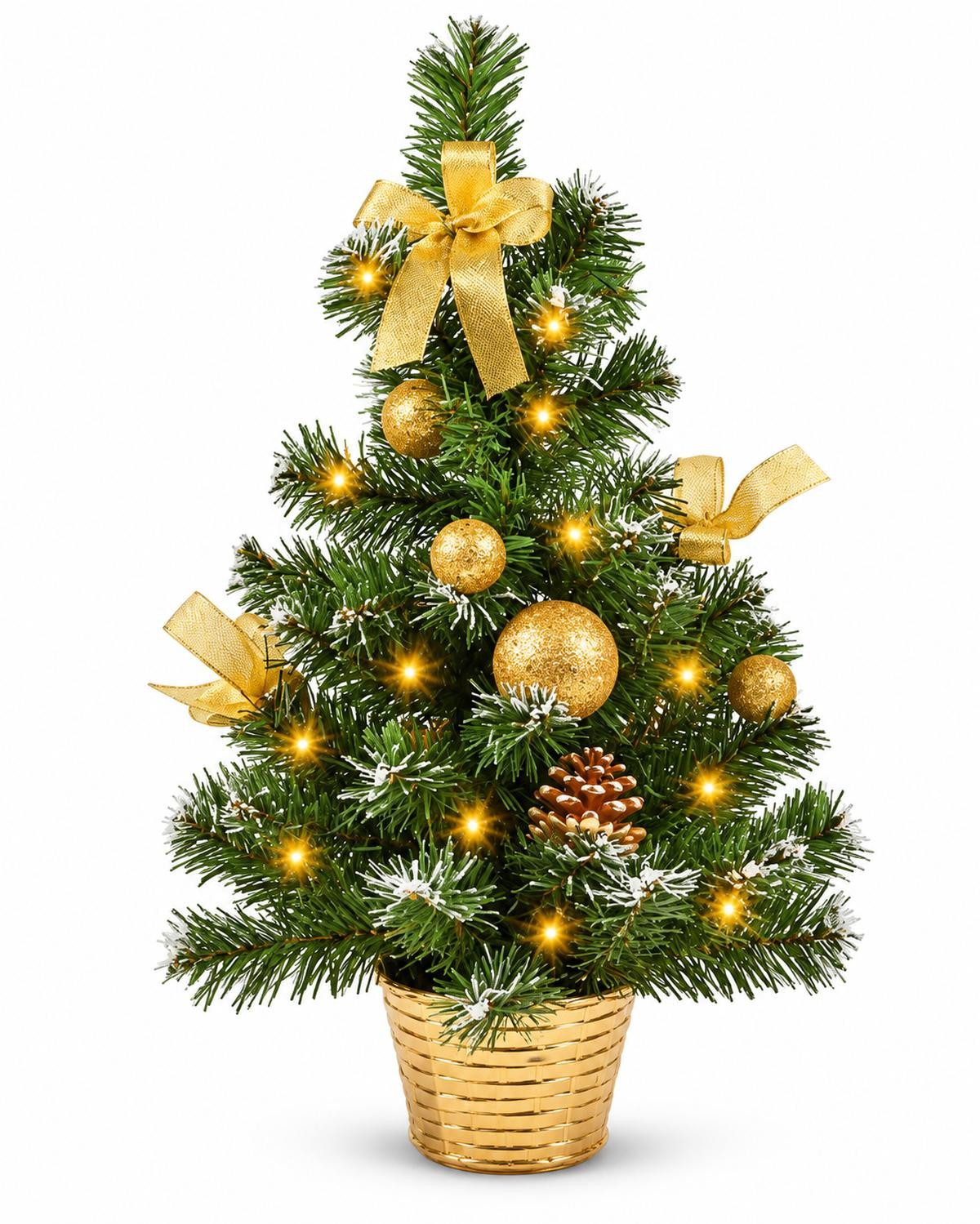 RIFFELMACHER & WEINBERGER Künstlicher Weihnachtsbaum Geschmückter Weihnachtsbaum mit 20er LED Lichterkette