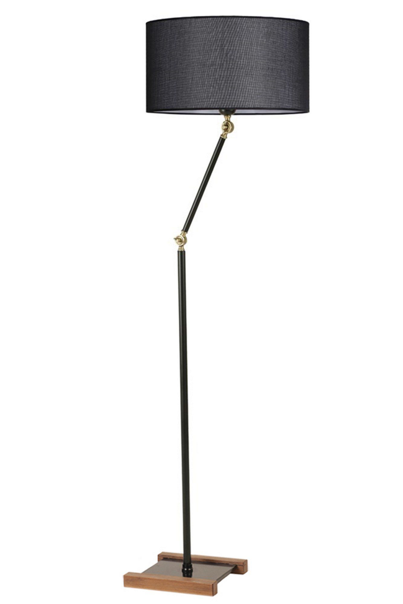 Opviq Stehlampe Lun, Schwarz, 25 x 25 cm, Metallkörper