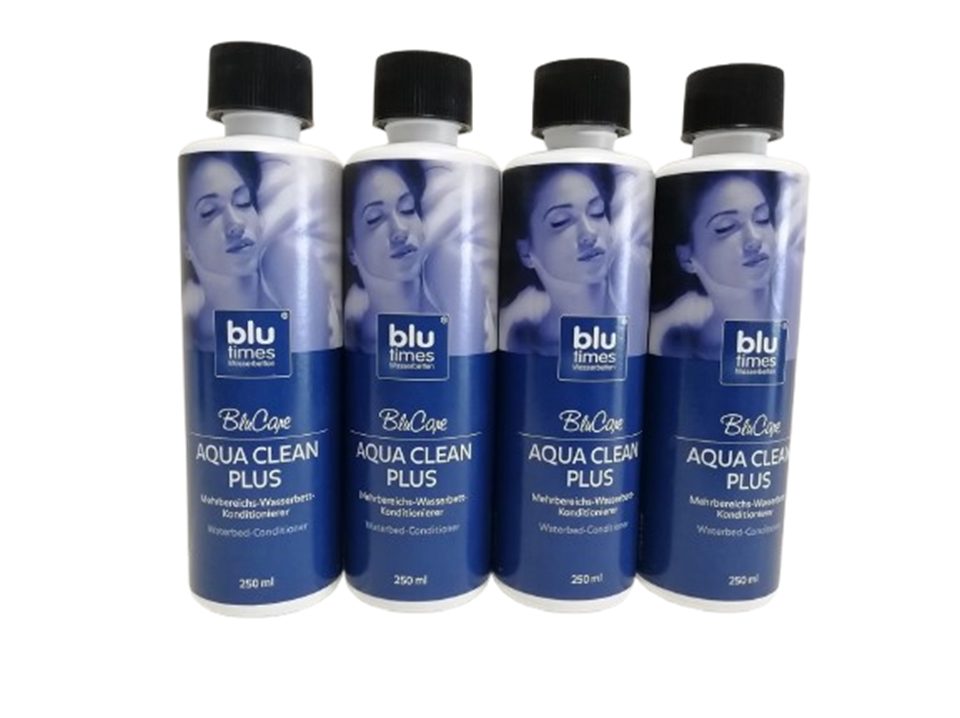 BluTimes, Wasserbett Mehrbereichs-Wasserbett-Konditionierer Aqua Clean Plus, (Spar-Set, 4-tlg., 4 Flaschen)