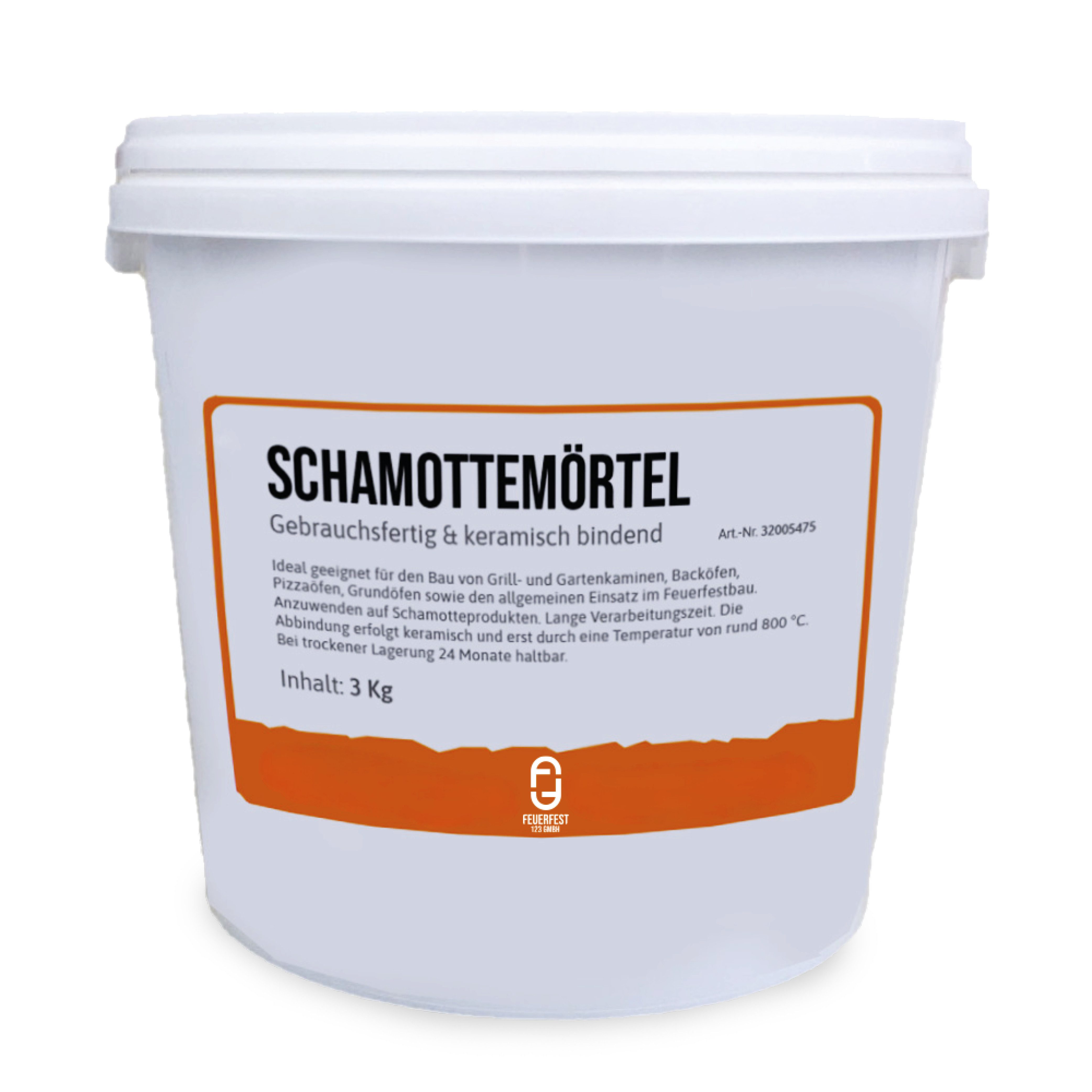 Feuerfest 123 GmbH Миномет Schamottemörtel Schamottmörtel - Für Kaminöfen, Öfen & Grills, (Hitzebeständig bis 1.450 °C), - keramische Abbindung