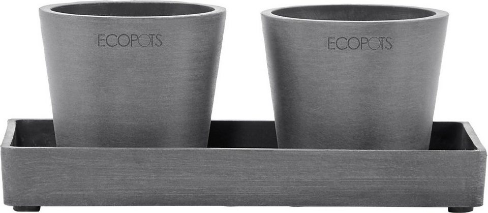 ECOPOTS Blumentopfuntersetzer DISPLAY PLATTER, für Ecopots Amsterdam, BxTxH:  10x10x2,5 cm, Ideal kombinierbar mit ECOPOTS Modell \