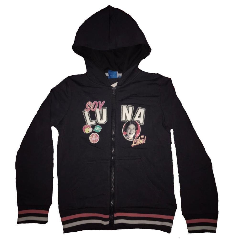 Sun City Hoodie Soy Luna Hoodie / Sweatshirt mit durchgehendem Reißverschluss und schwarz